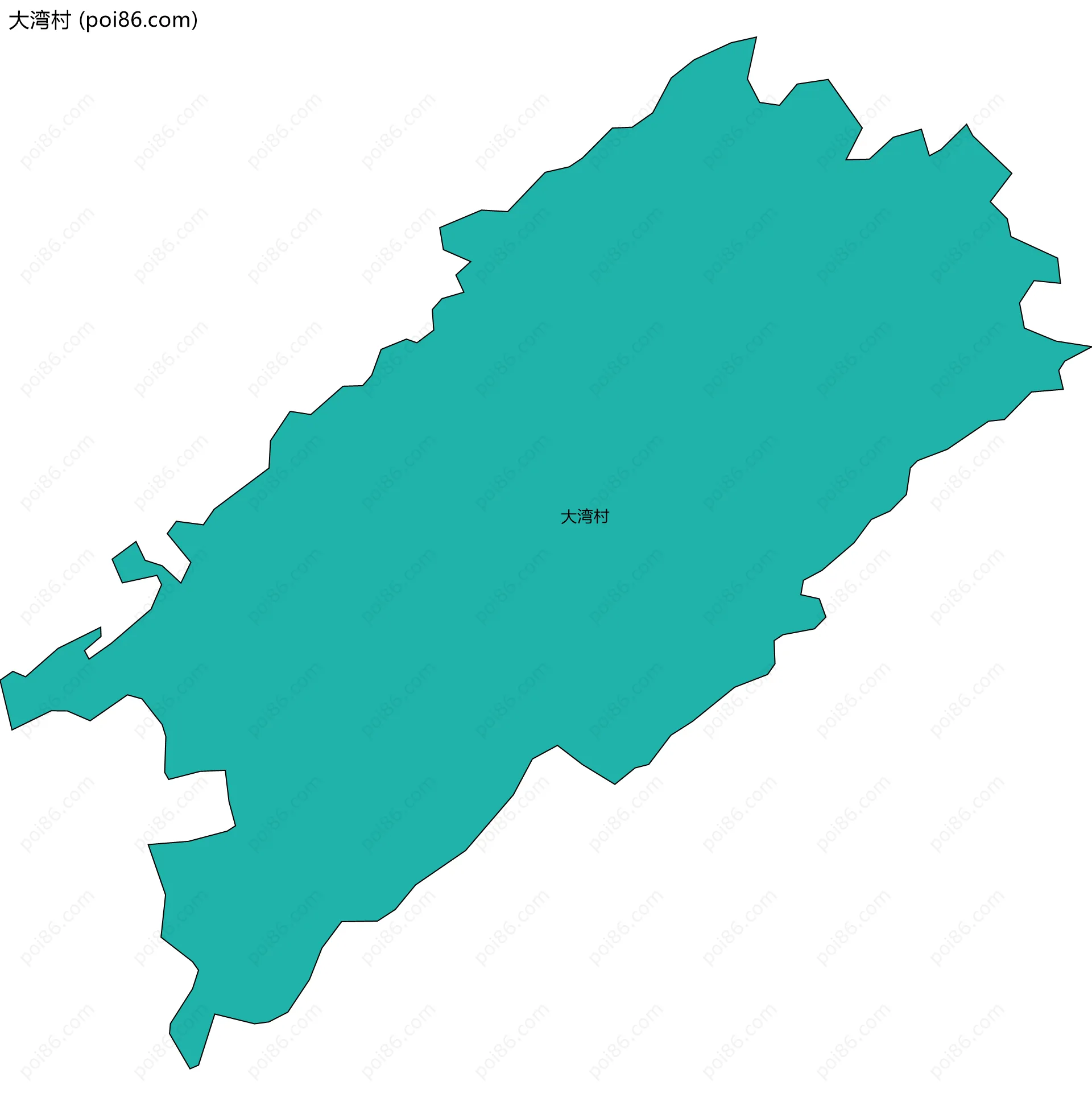 大湾村边界地图