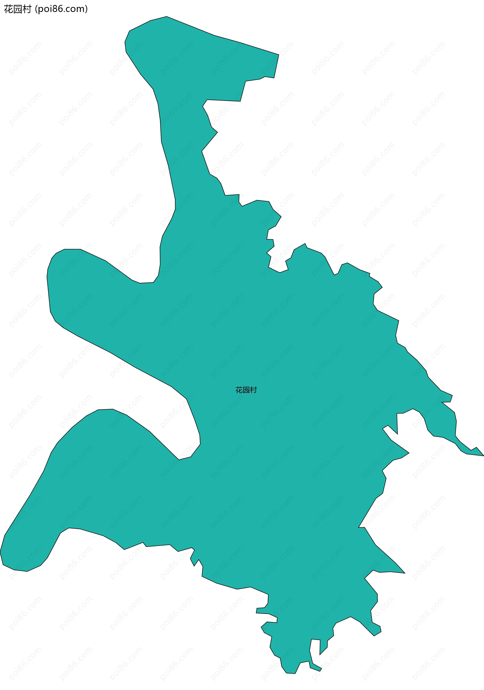 花园村边界地图