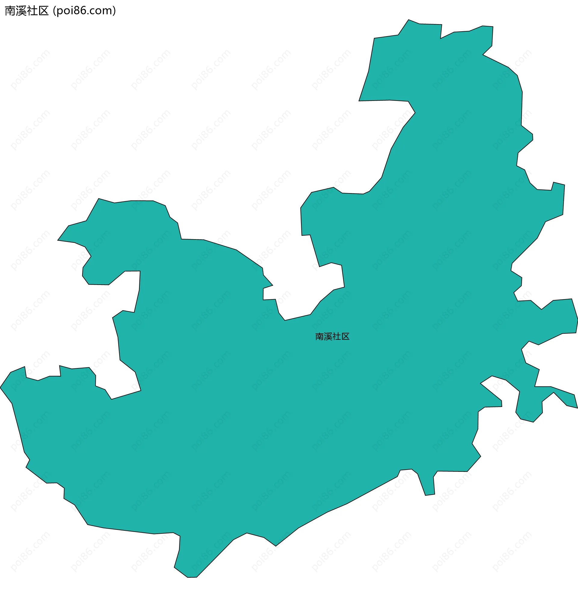 南溪社区边界地图