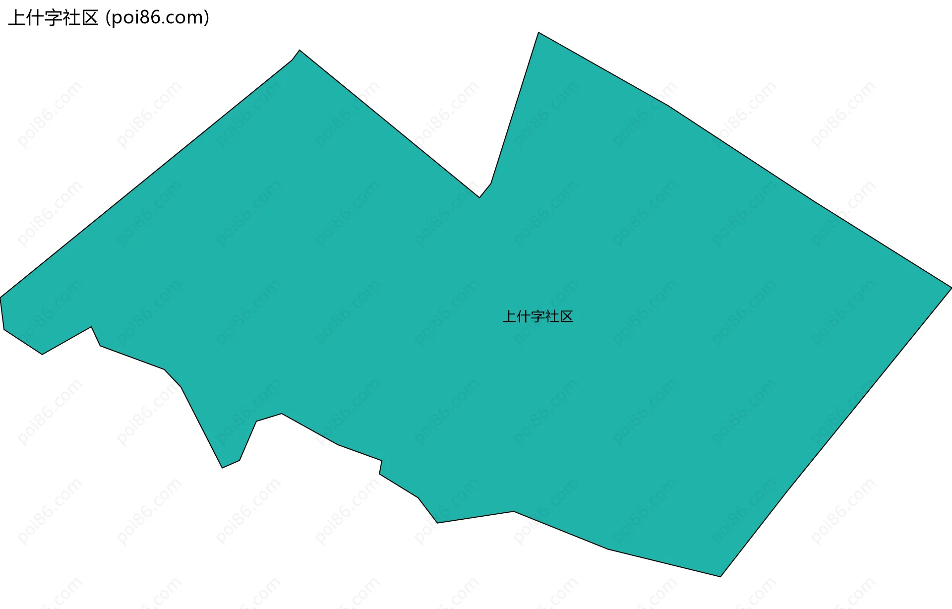 上什字社区边界地图