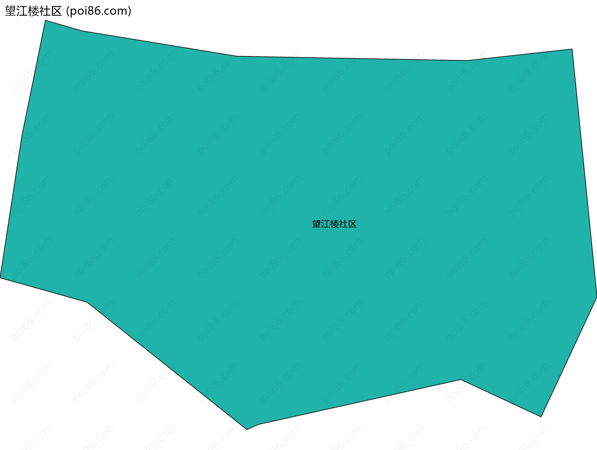 望江楼社区边界地图
