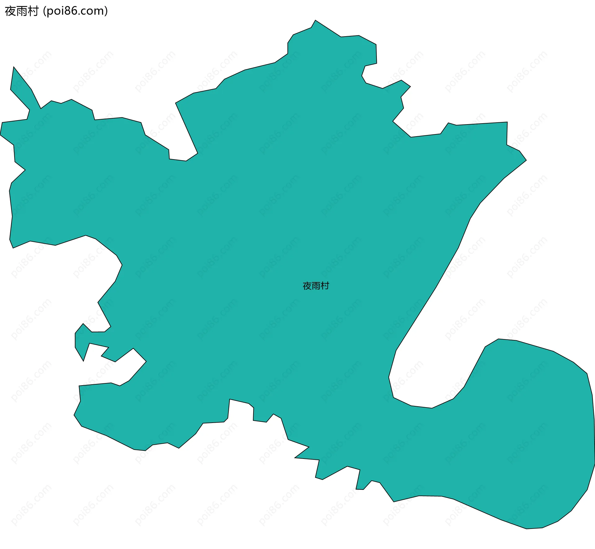 夜雨村边界地图