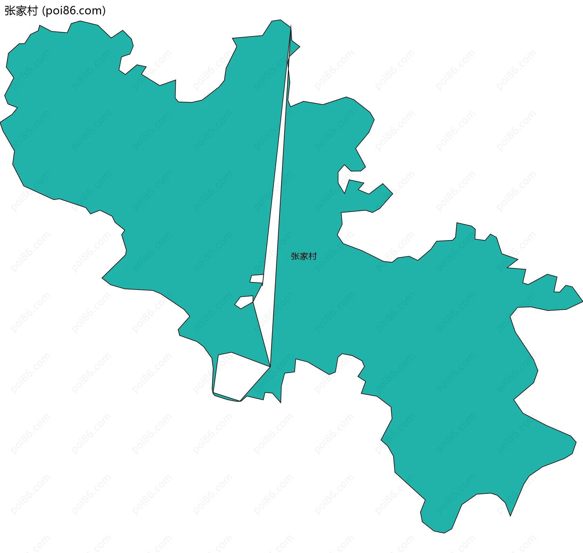 张家村边界地图