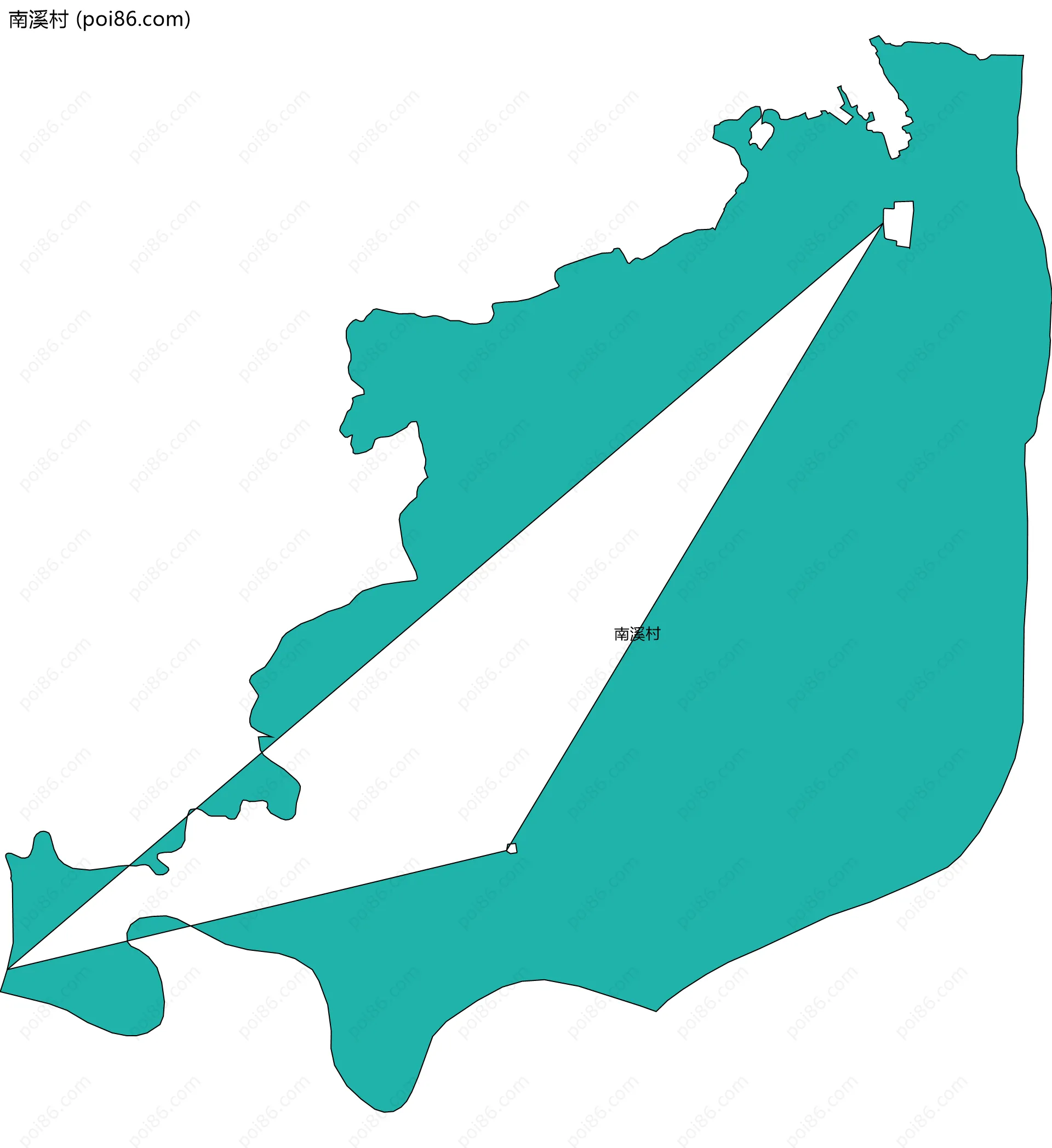 南溪村边界地图