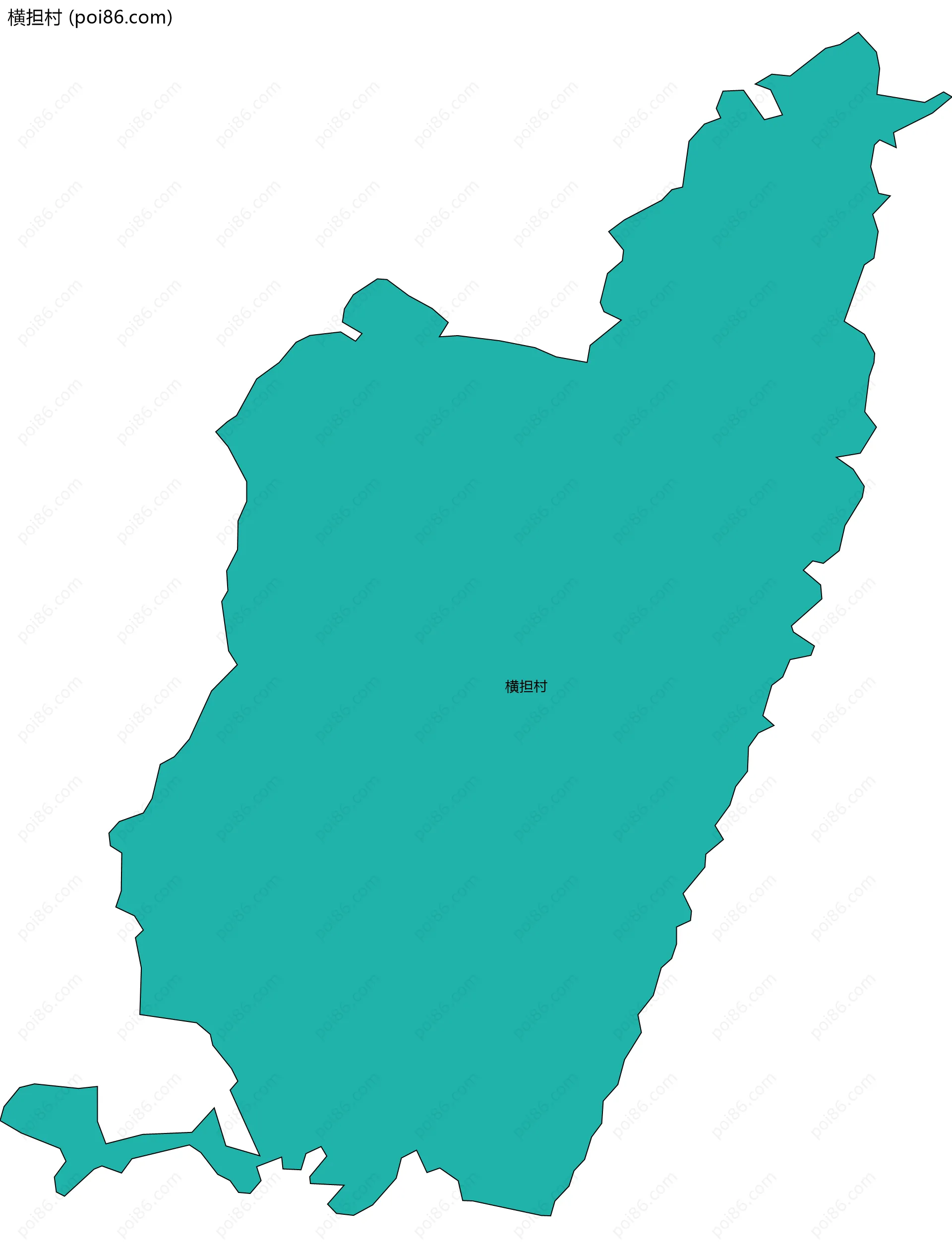 横担村边界地图