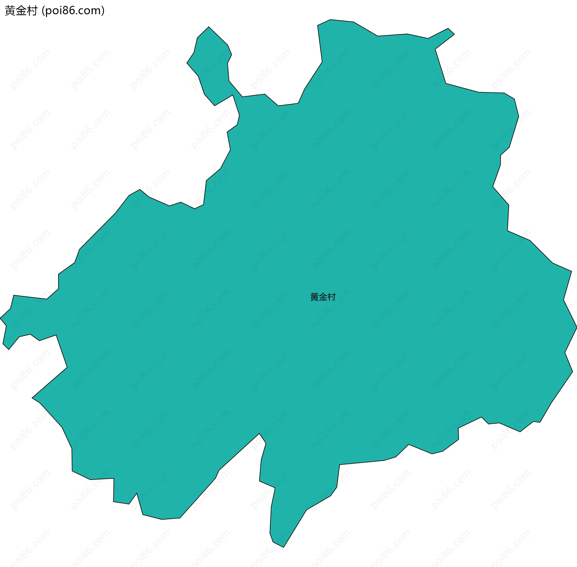 黄金村边界地图