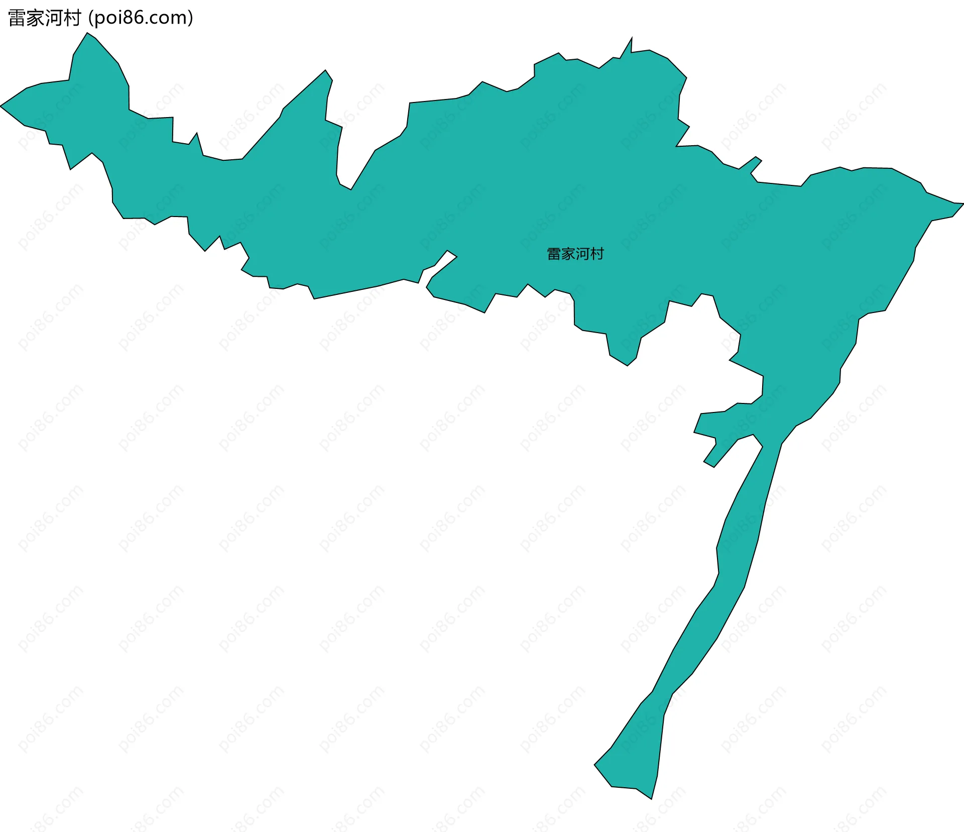 雷家河村边界地图