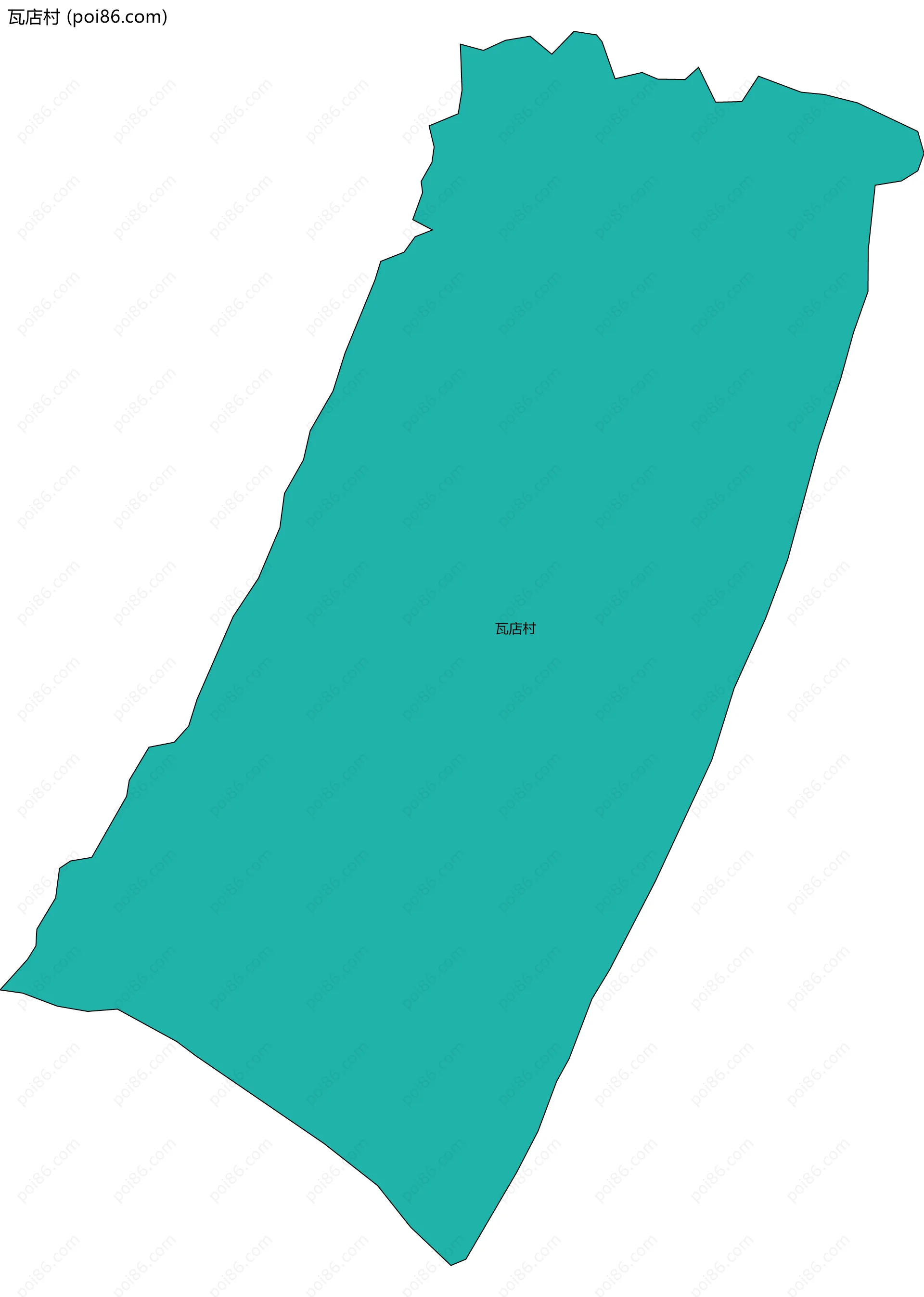 瓦店村边界地图
