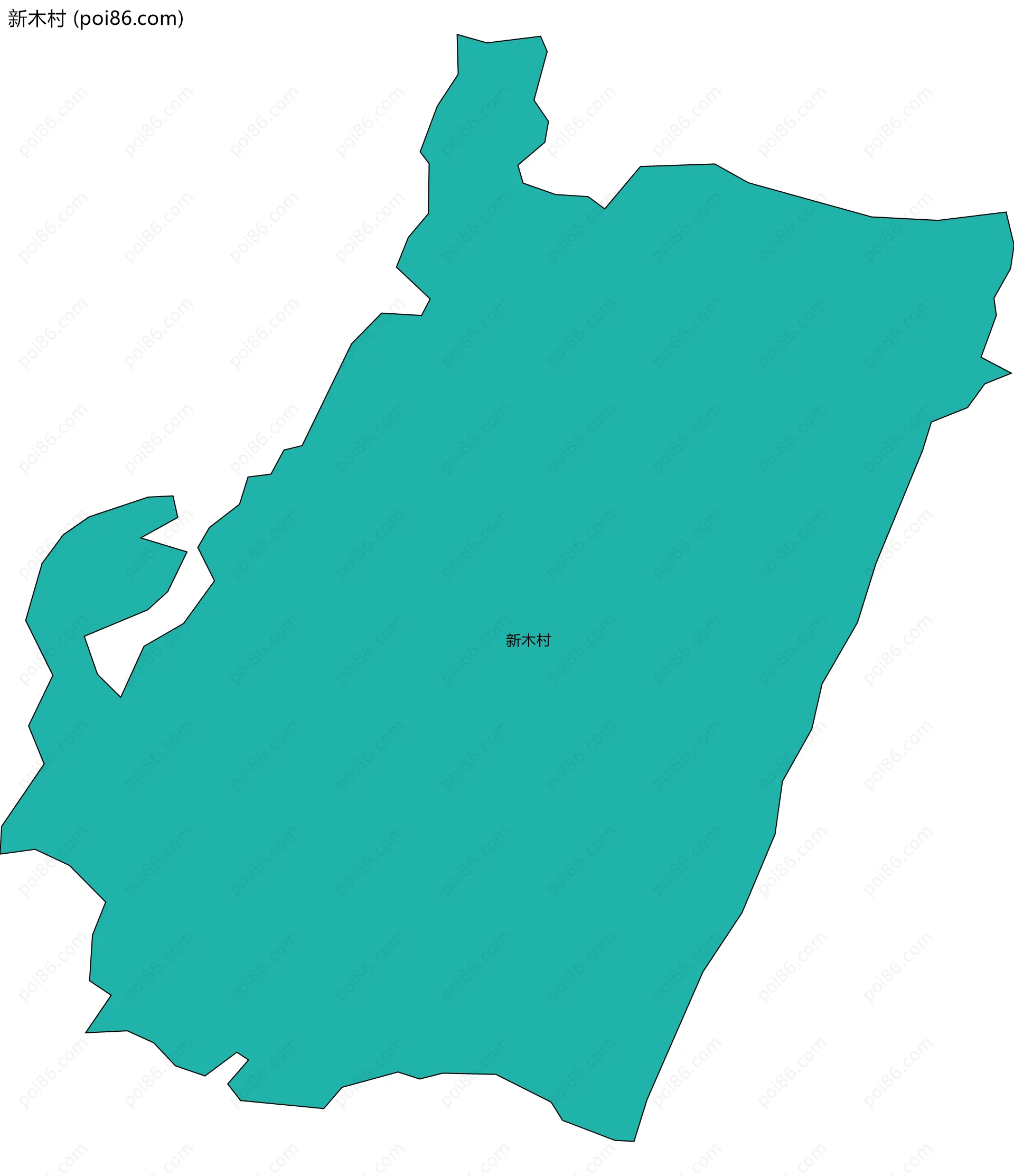 新木村边界地图