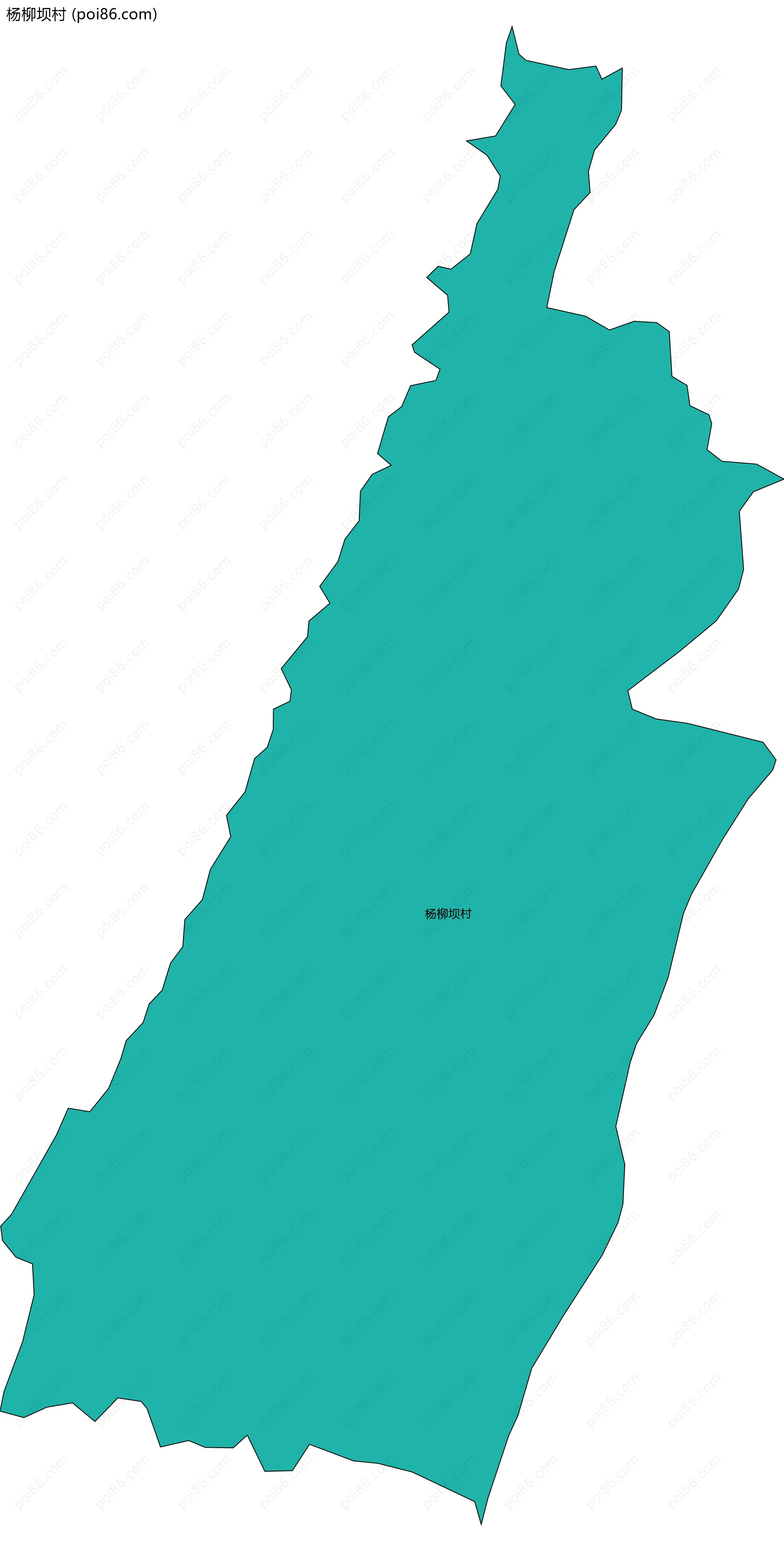 杨柳坝村边界地图