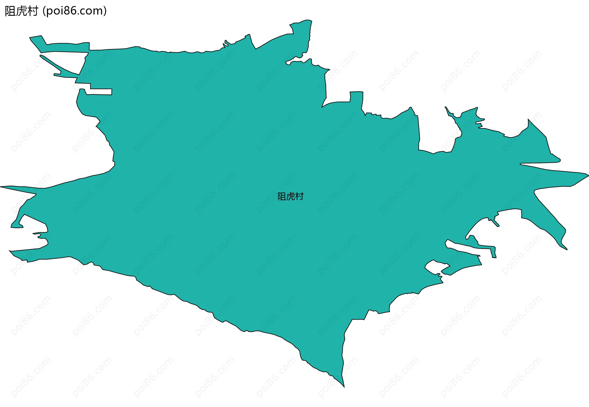 阻虎村边界地图