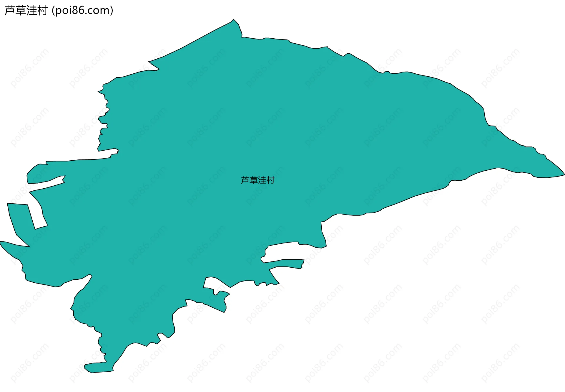 芦草洼村边界地图
