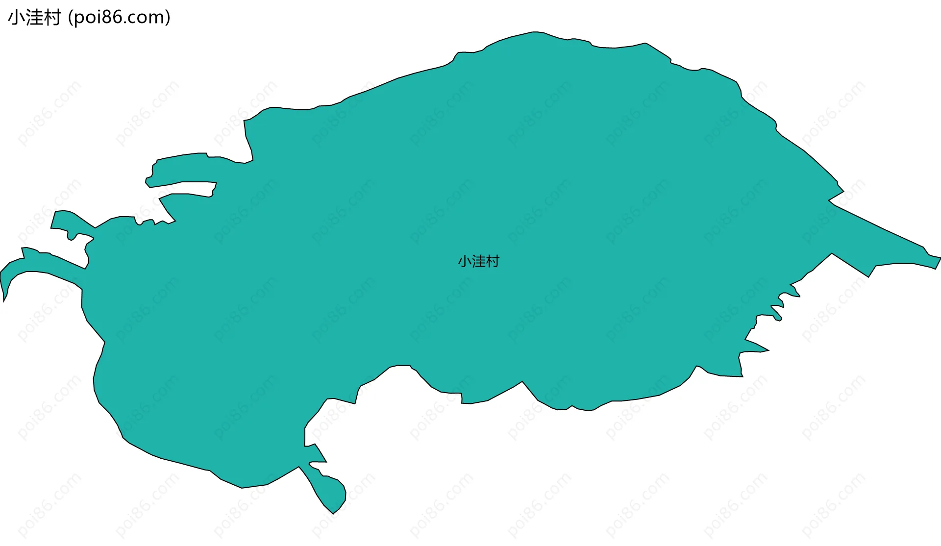 小洼村边界地图