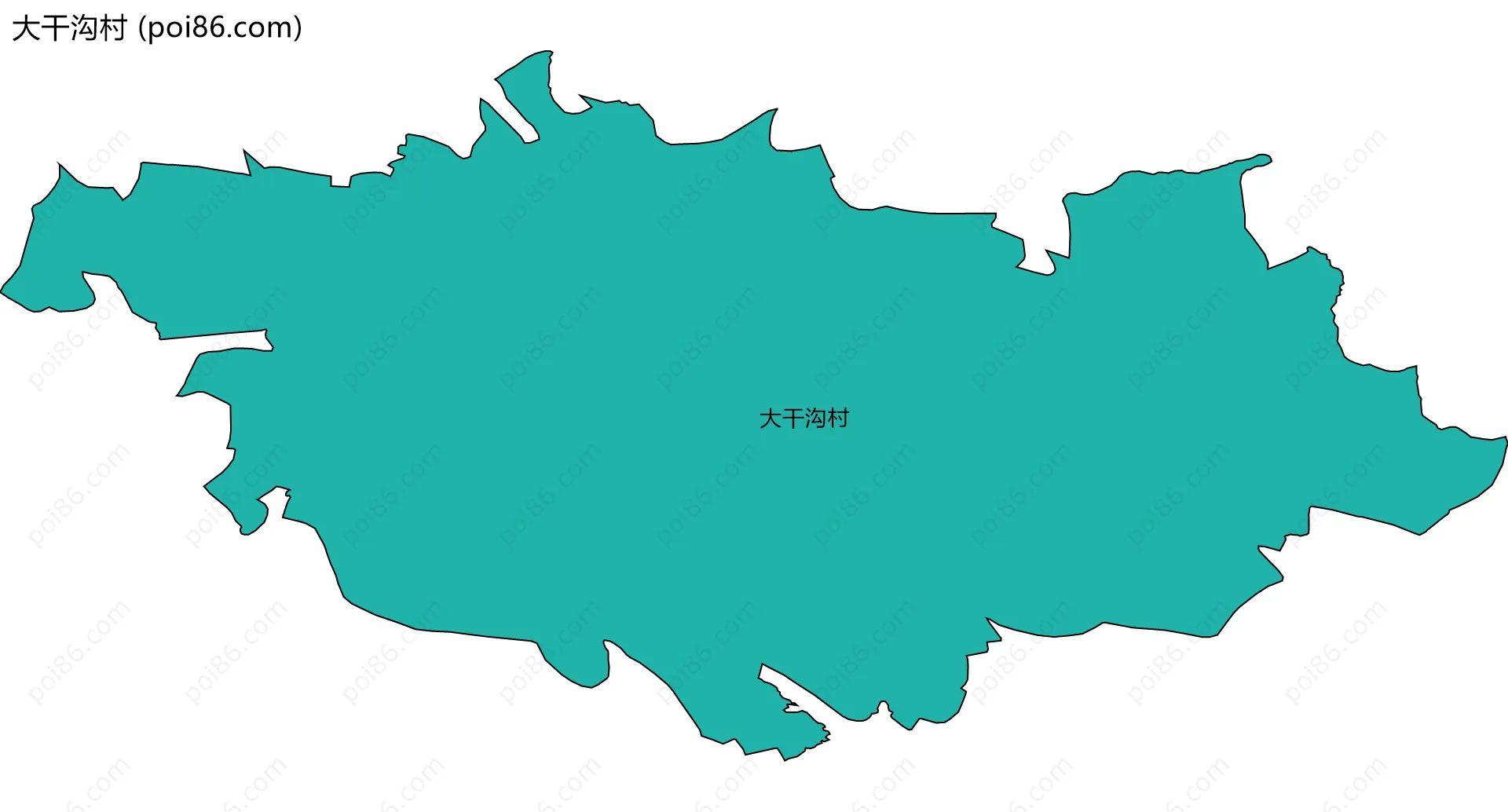 大干沟村边界地图