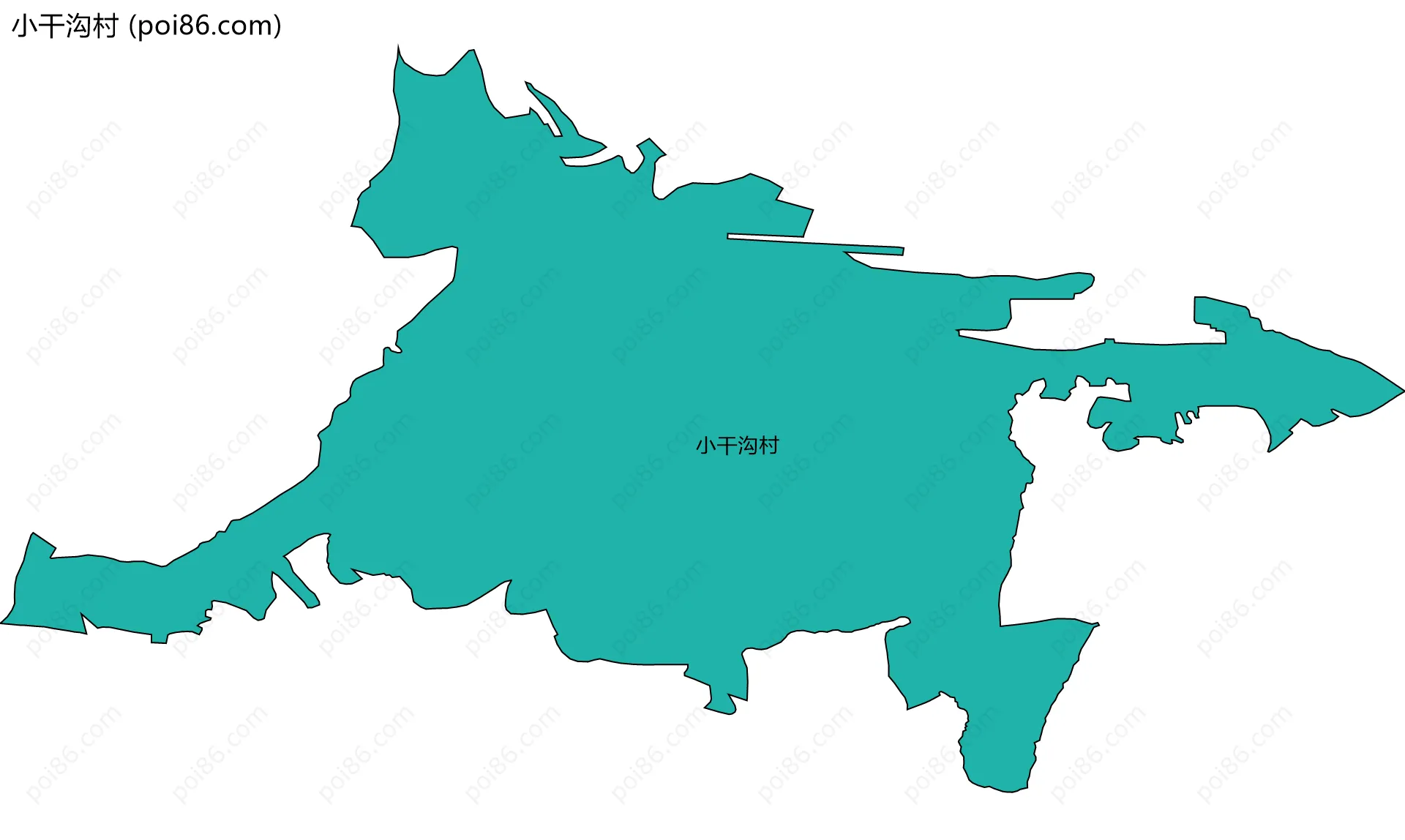 小干沟村边界地图