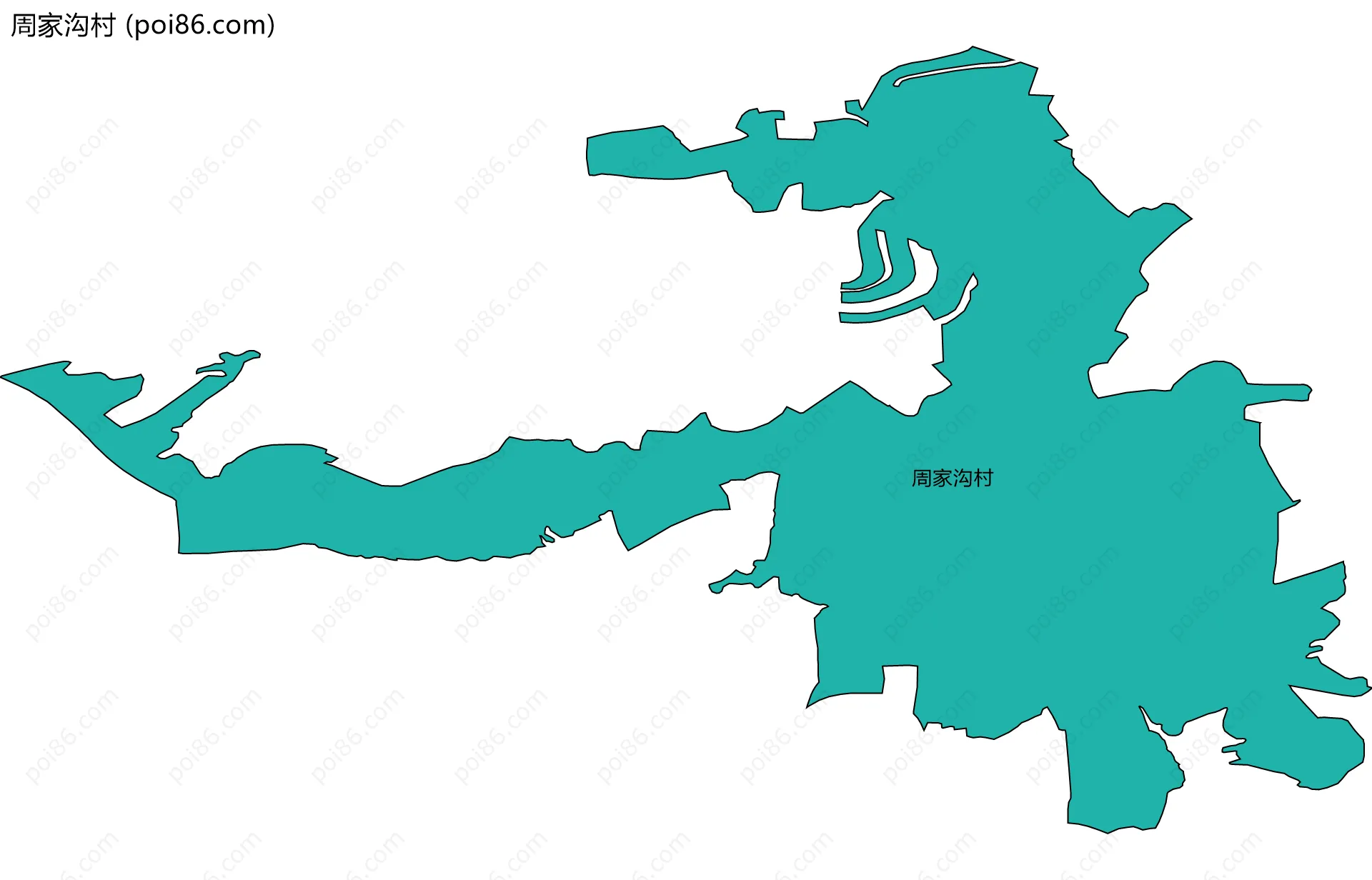 周家沟村边界地图