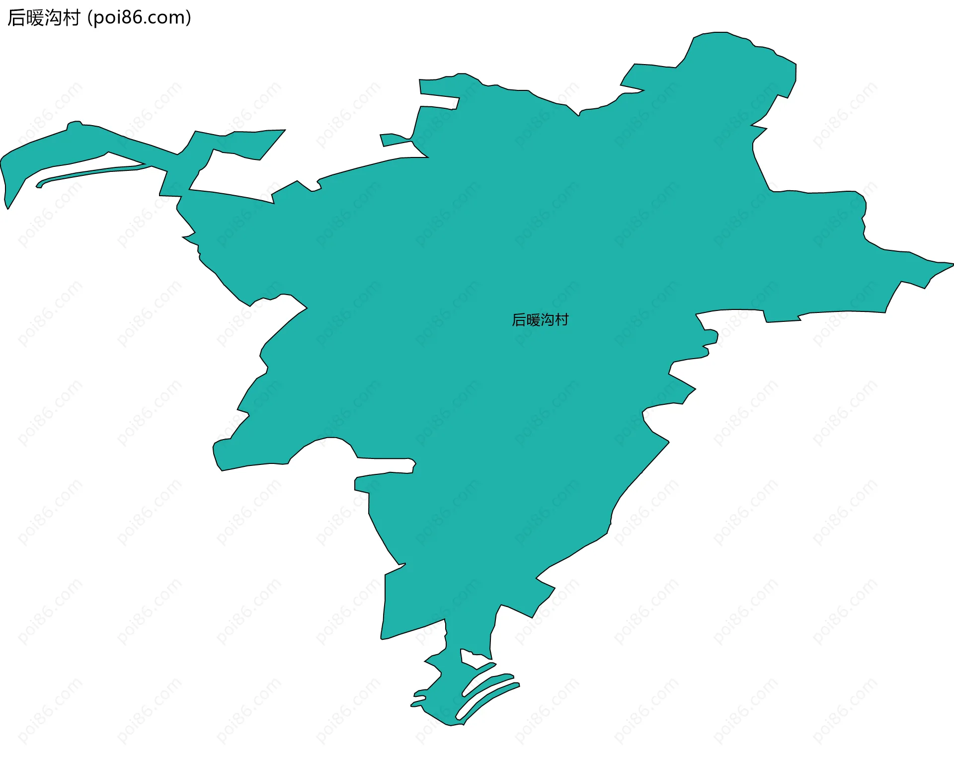 后暖沟村边界地图