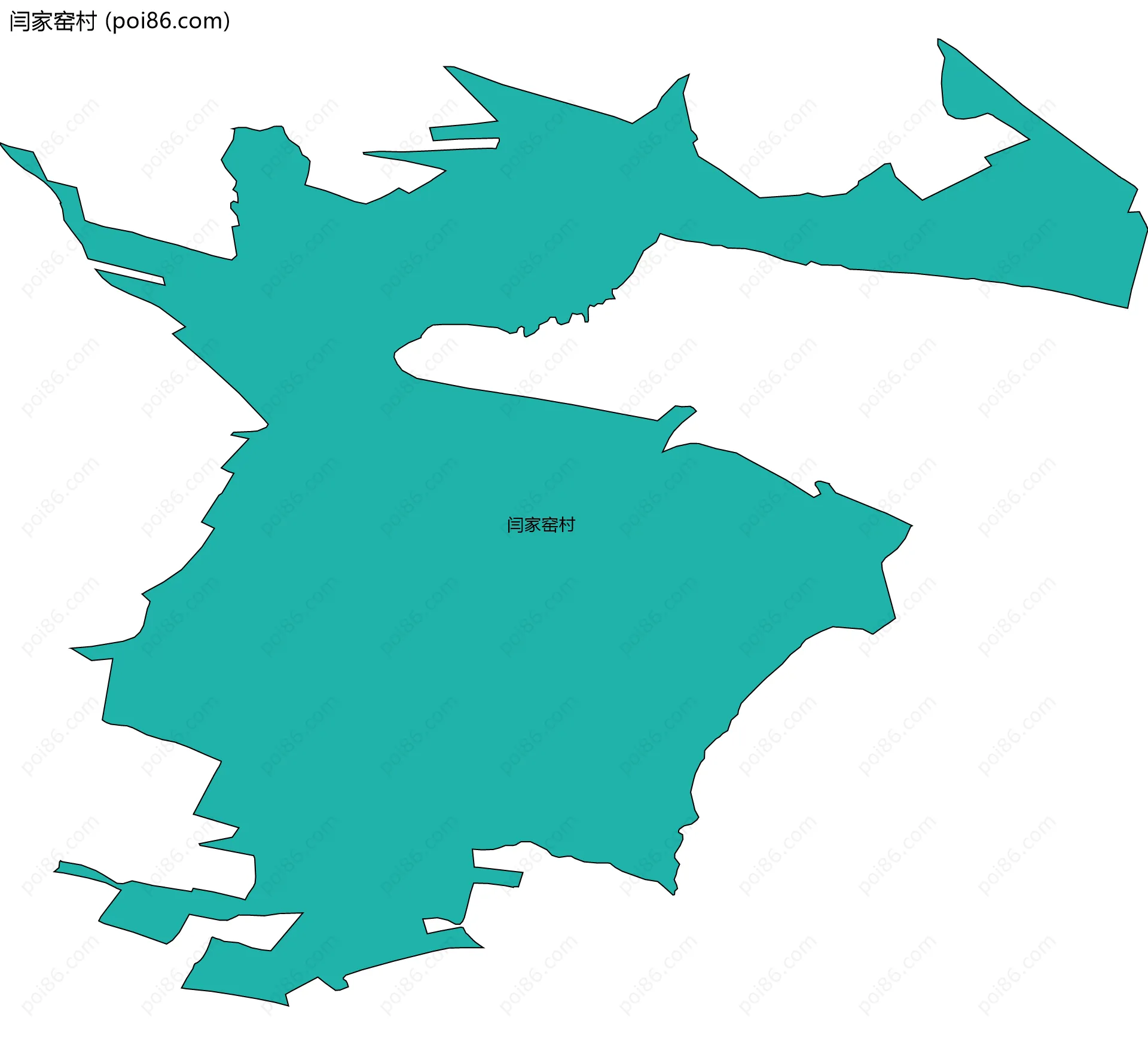 闫家窑村边界地图