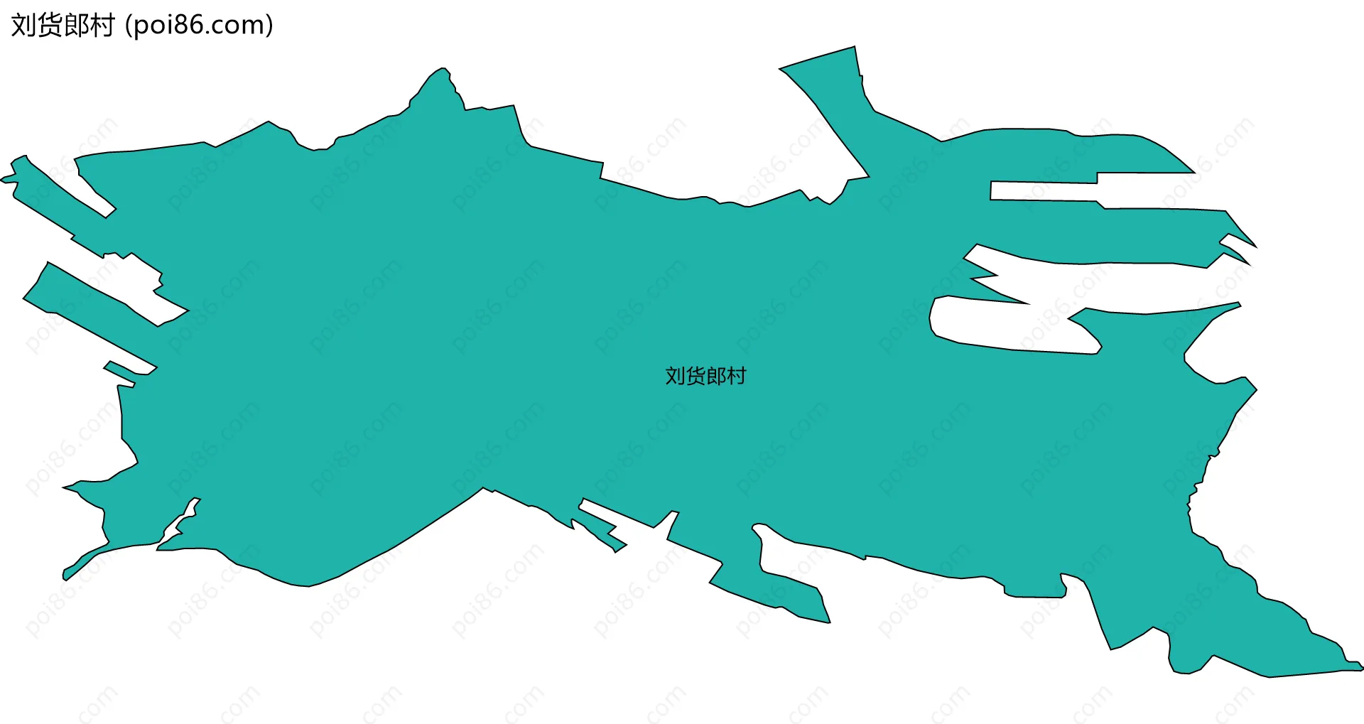 刘货郎村边界地图