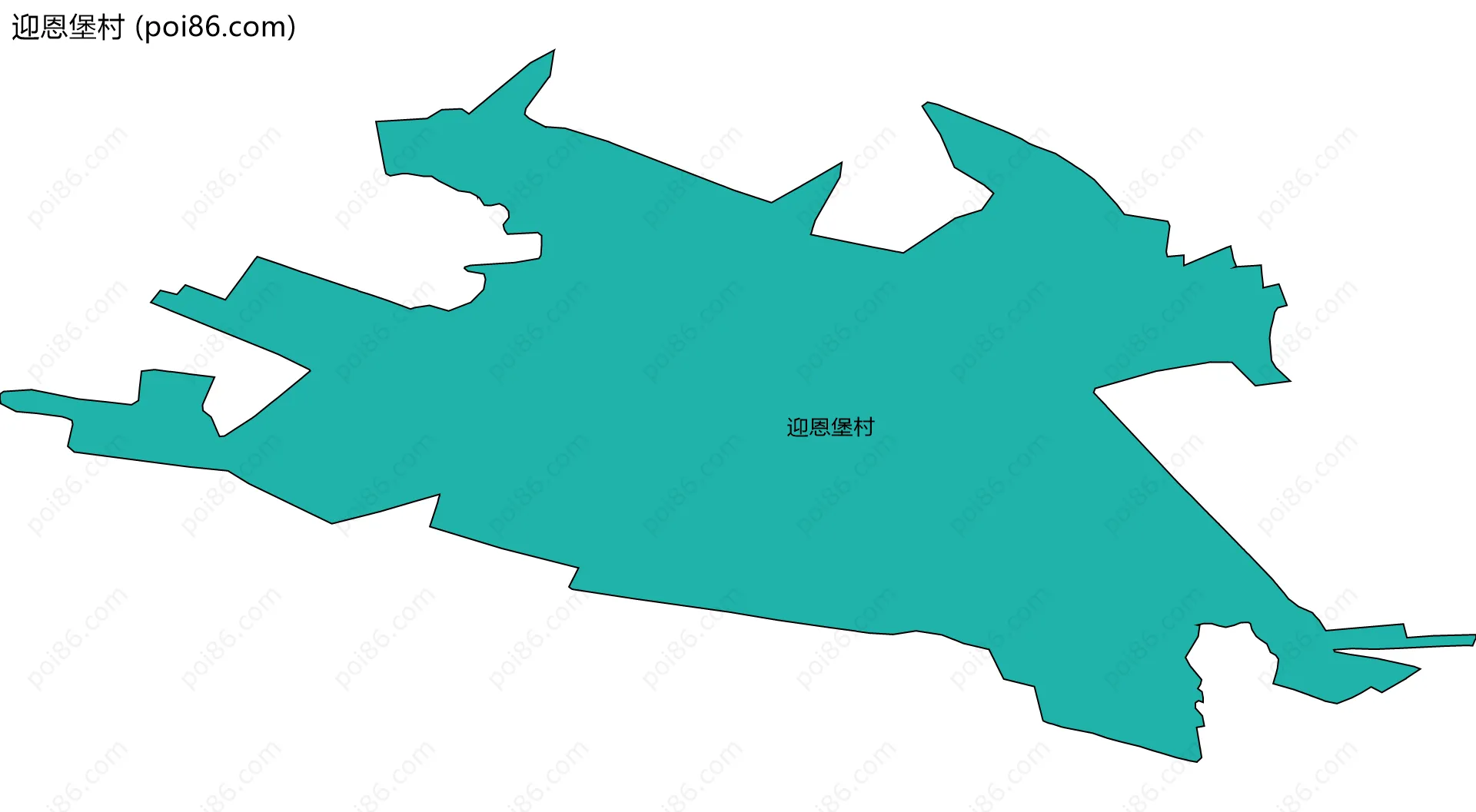 迎恩堡村边界地图