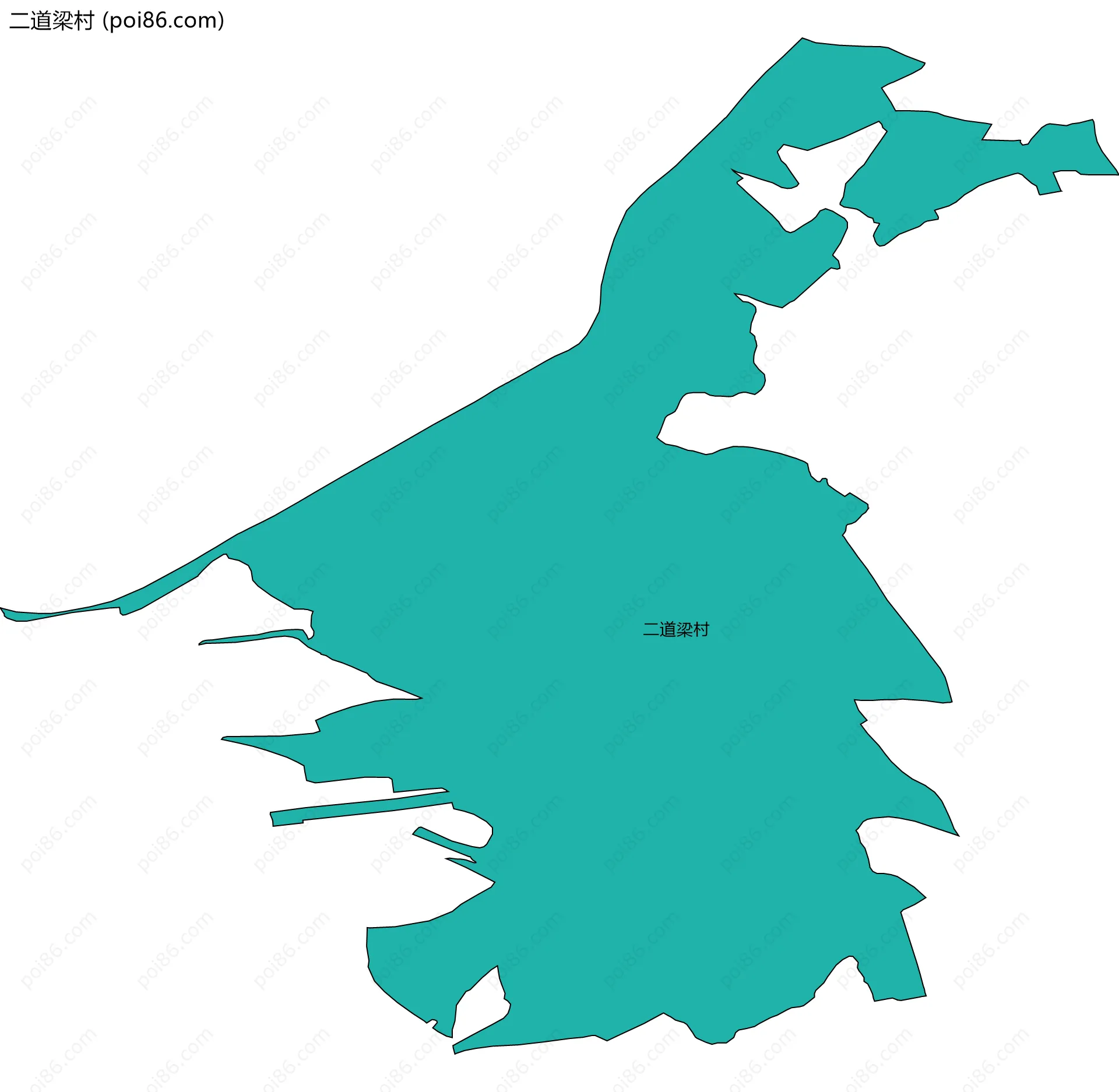 二道梁村边界地图