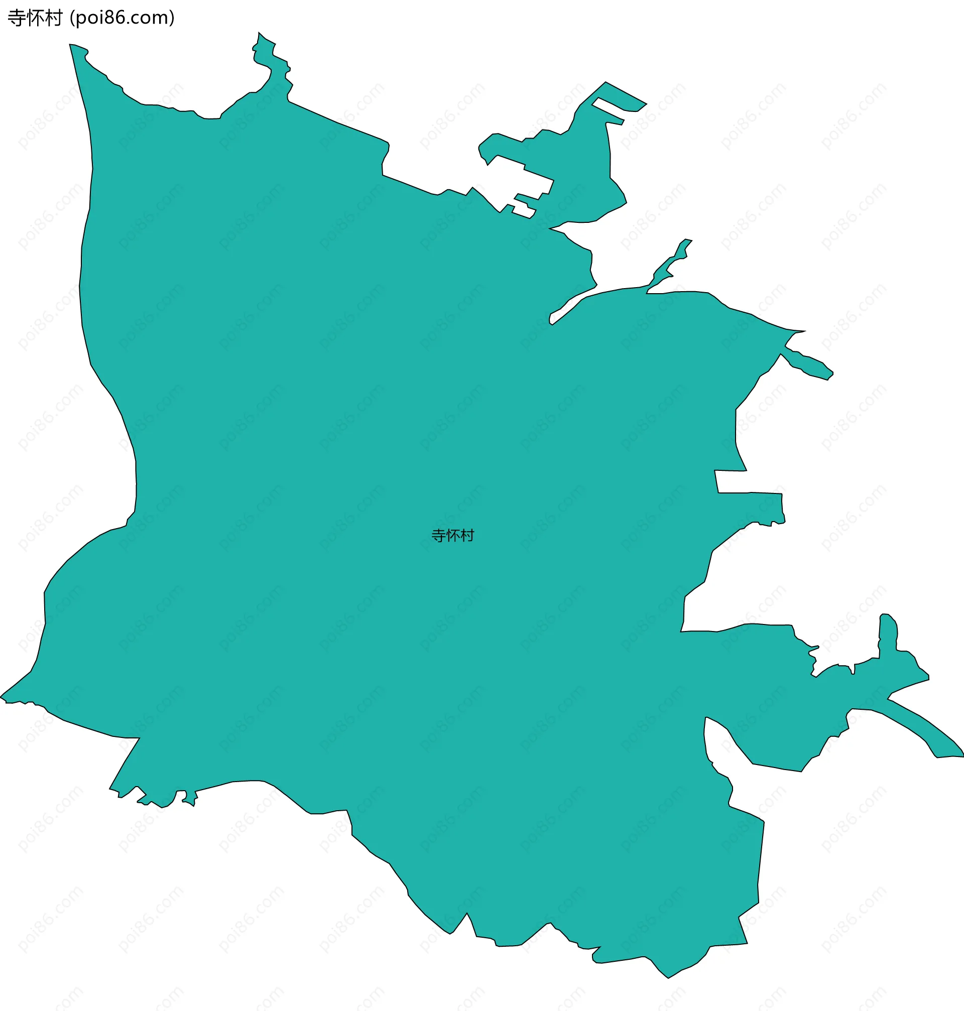 寺怀村边界地图