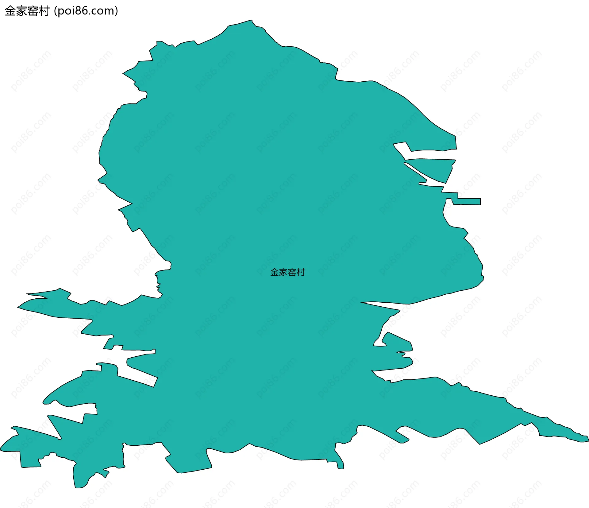 金家窑村边界地图