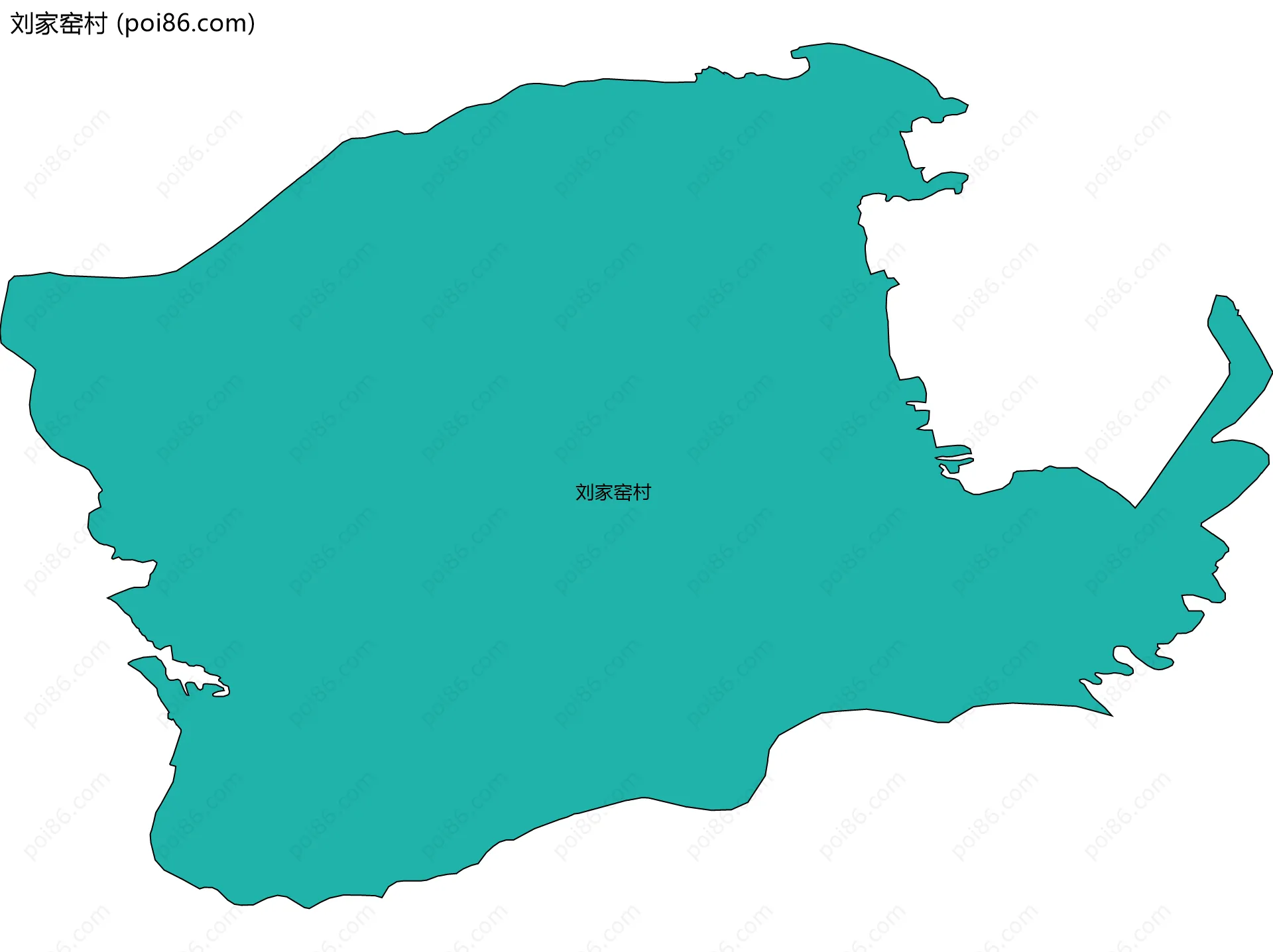 刘家窑村边界地图
