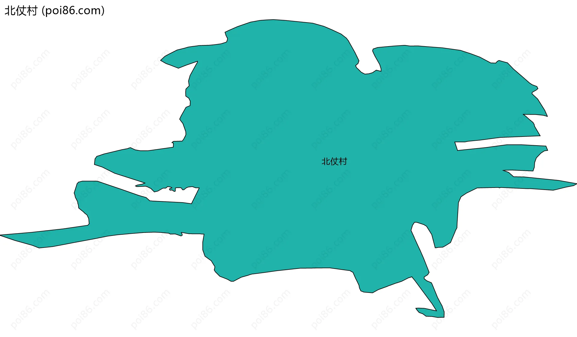 北仗村边界地图