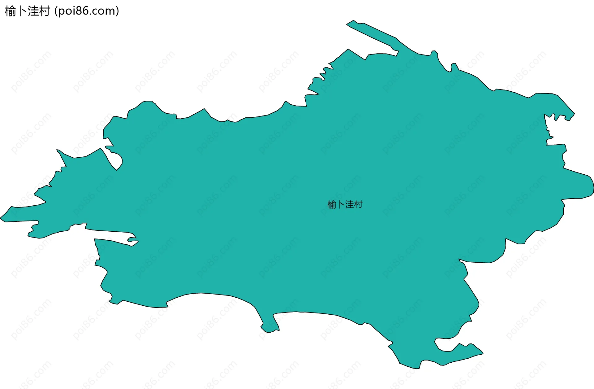 榆卜洼村边界地图