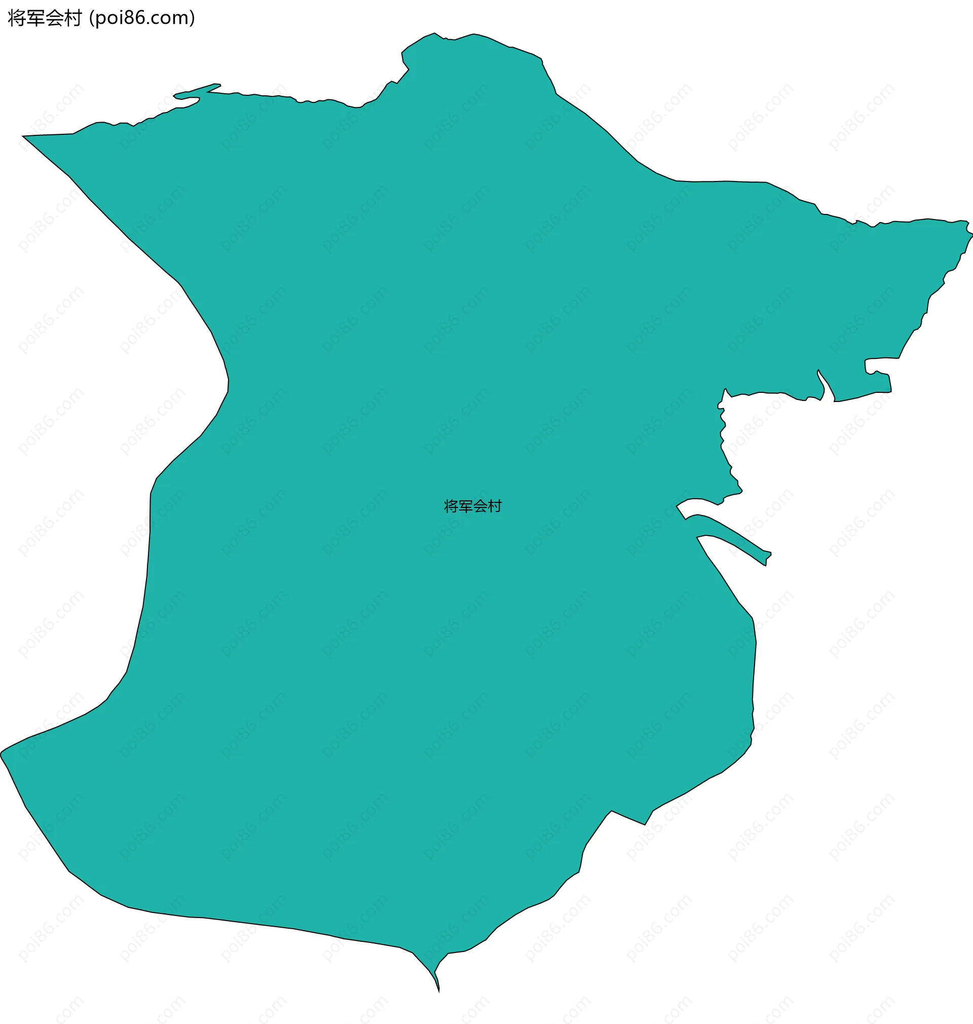 将军会村边界地图