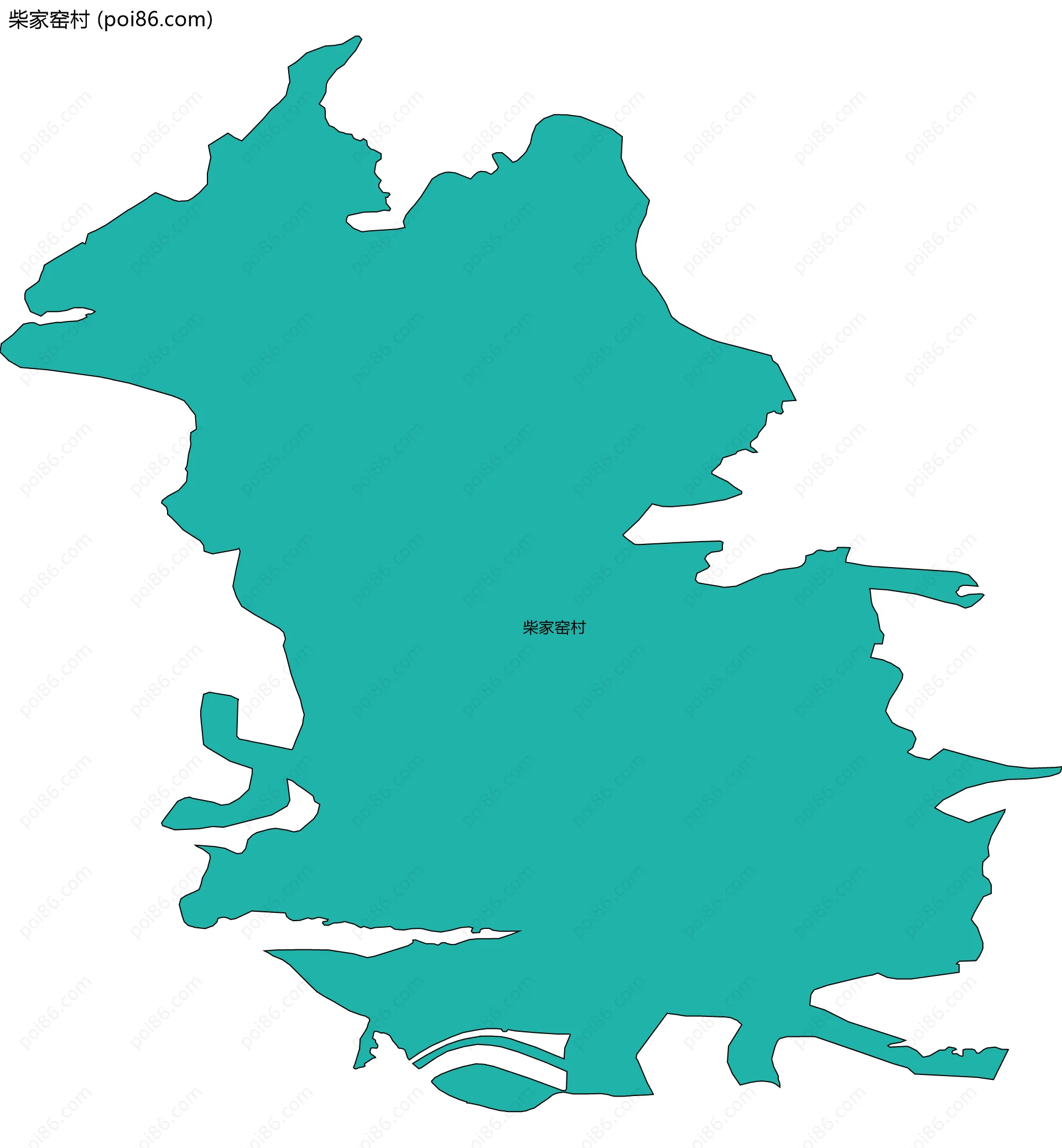 柴家窑村边界地图