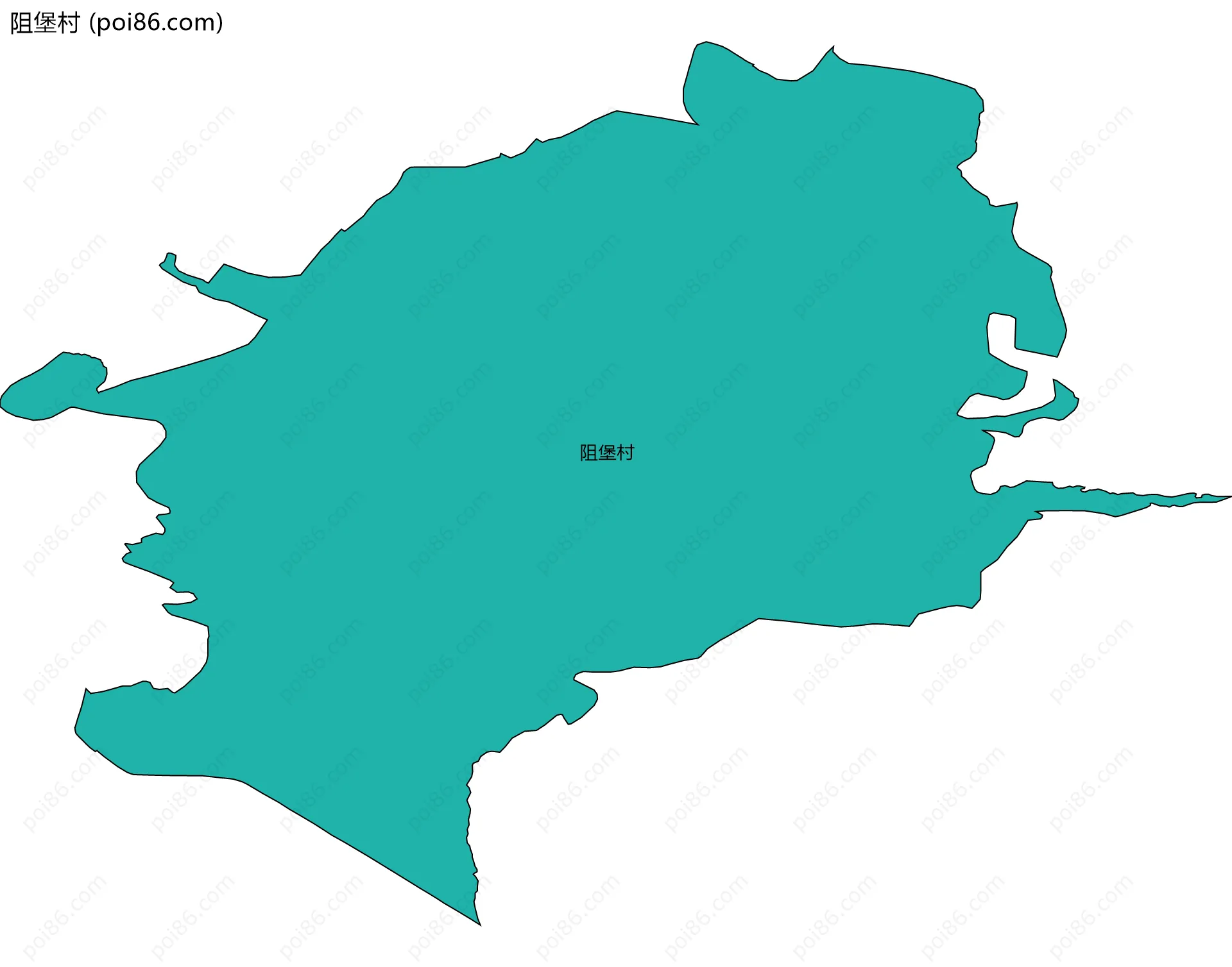 阻堡村边界地图