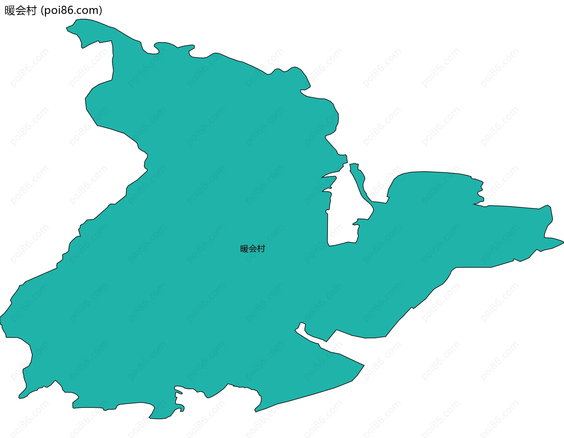 暖会村边界地图