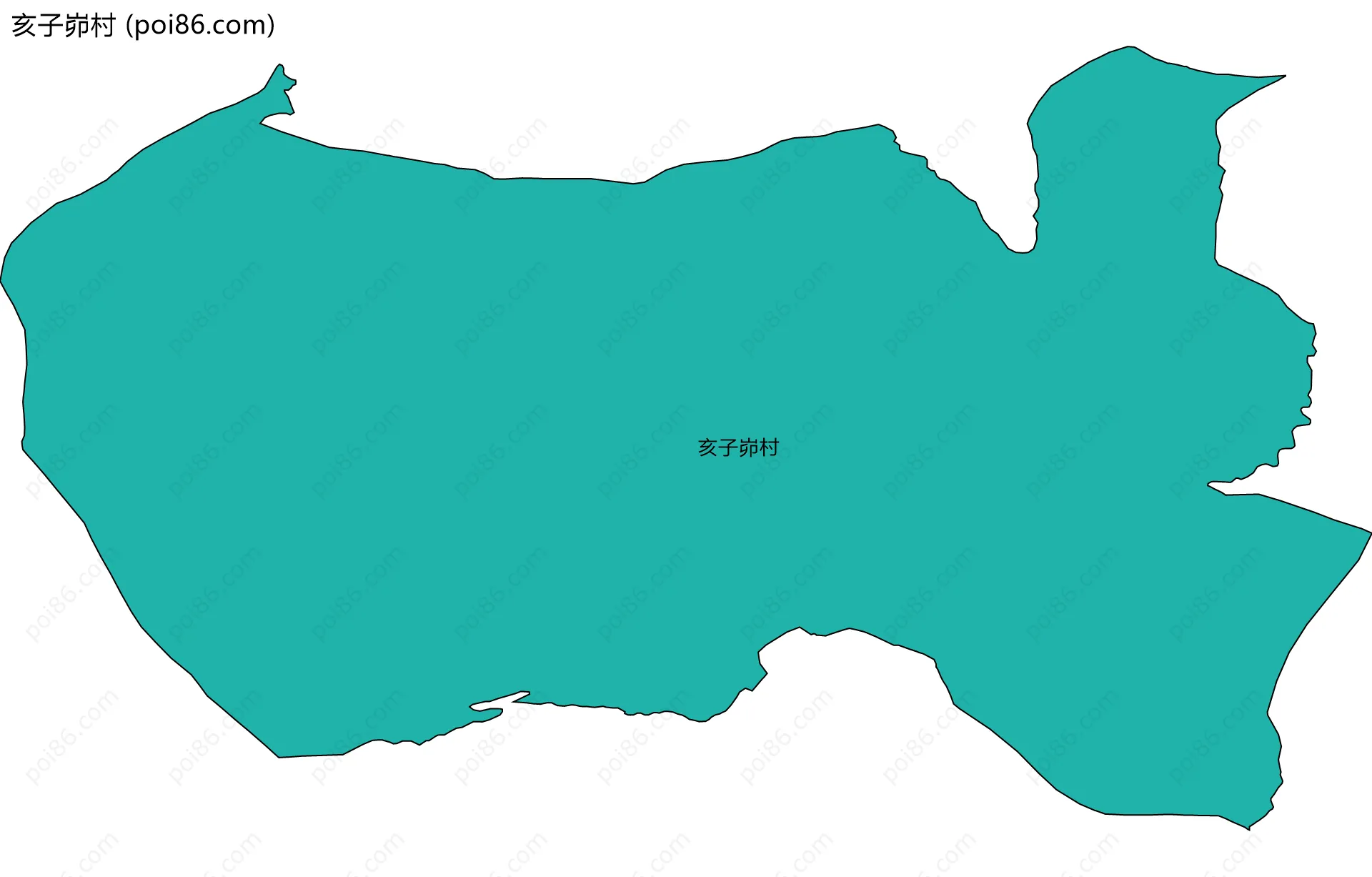 亥子峁村边界地图