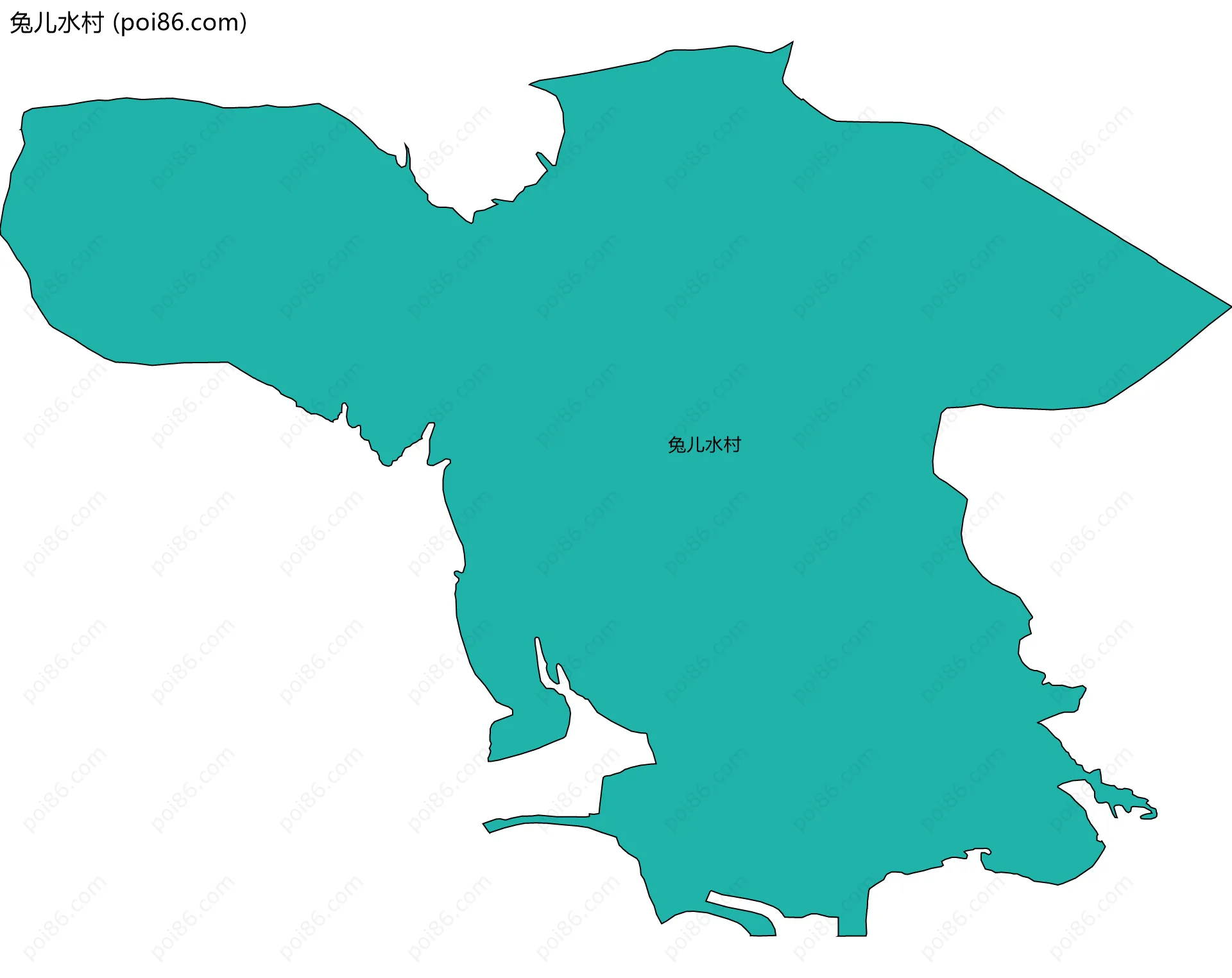 兔儿水村边界地图