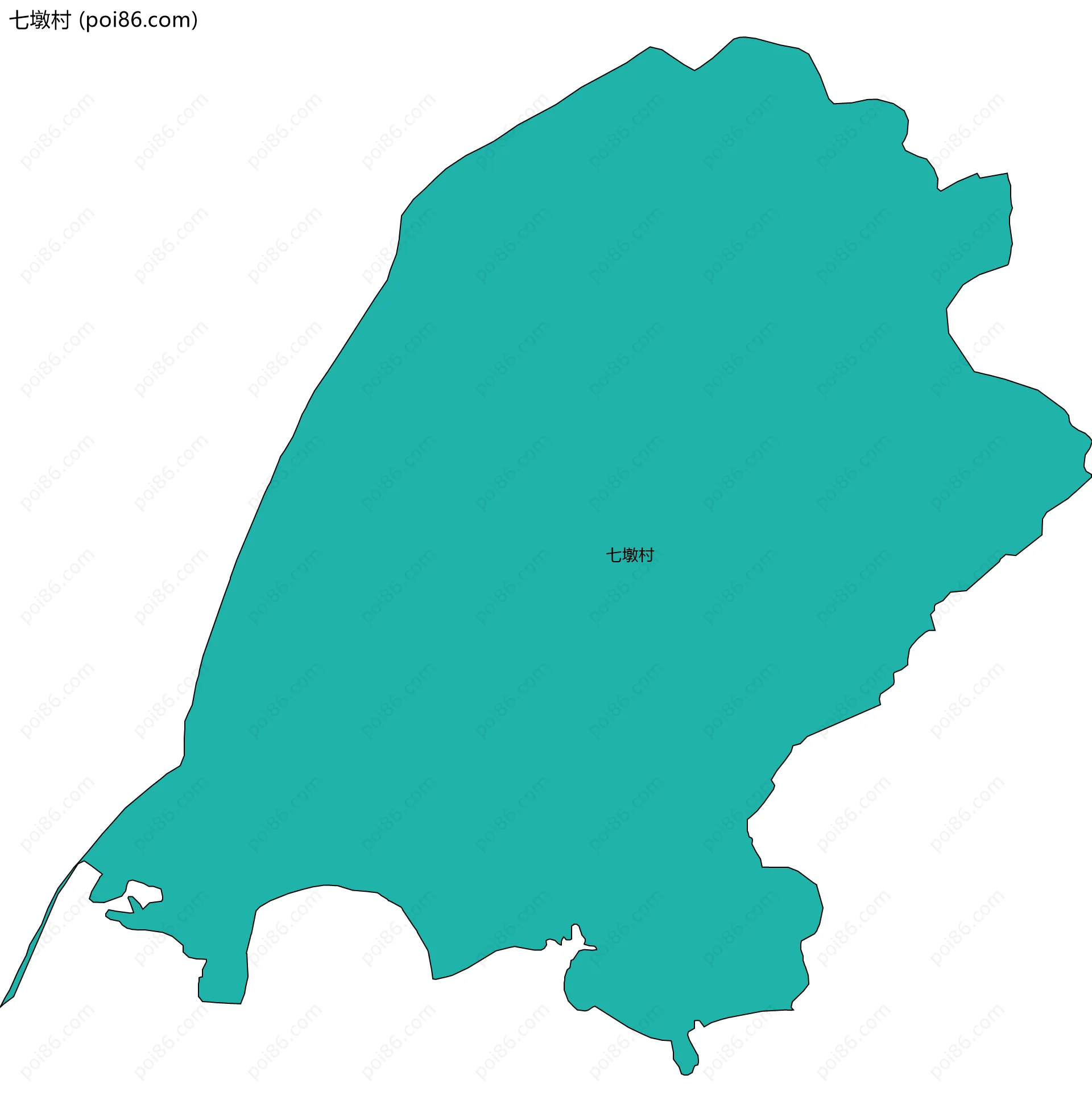 七墩村边界地图