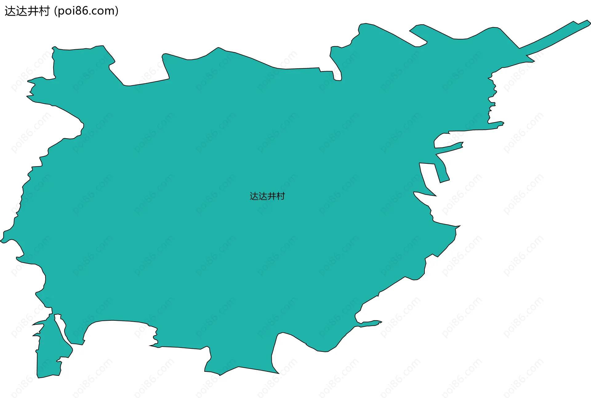 达达井村边界地图