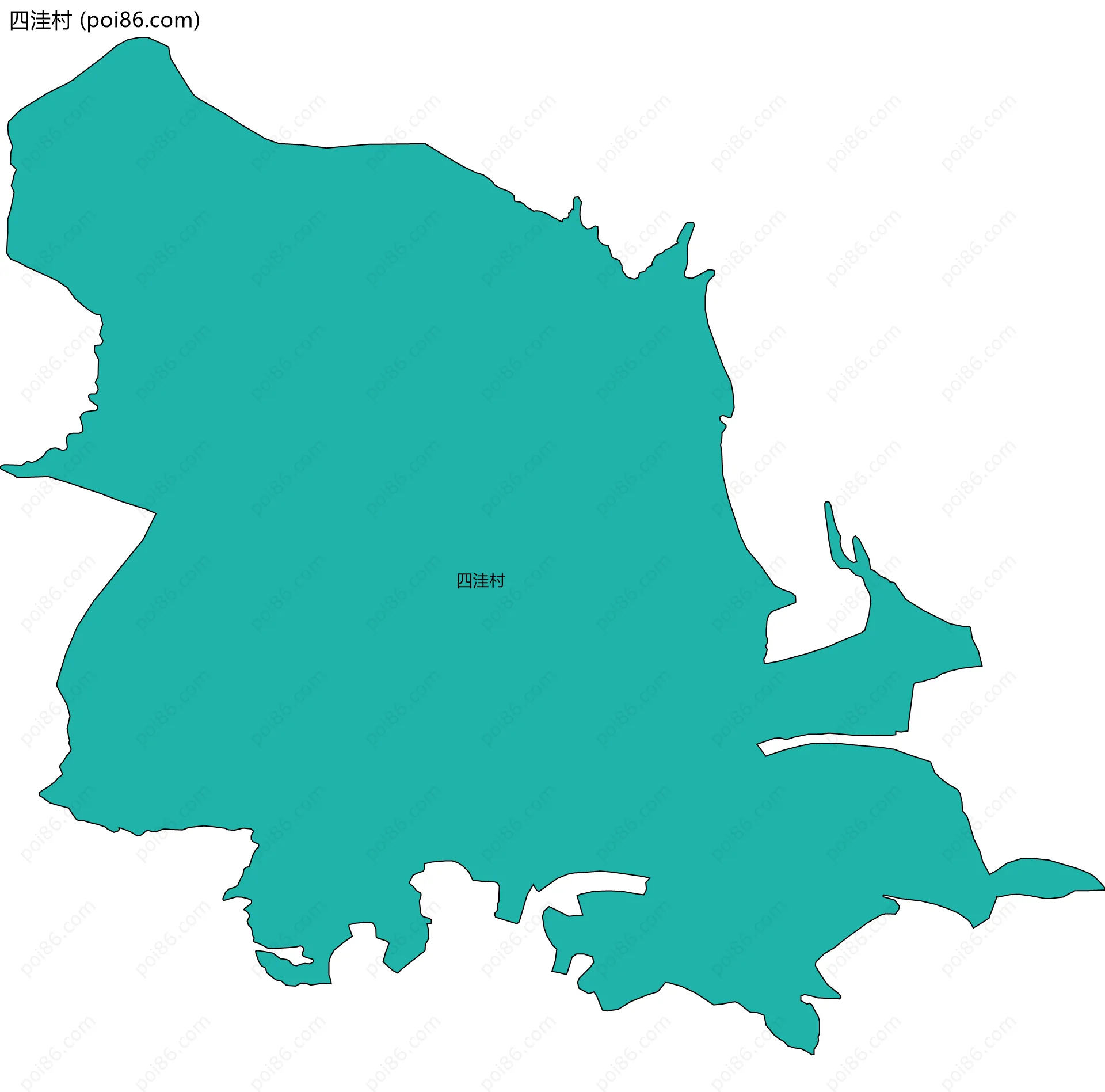 四洼村边界地图