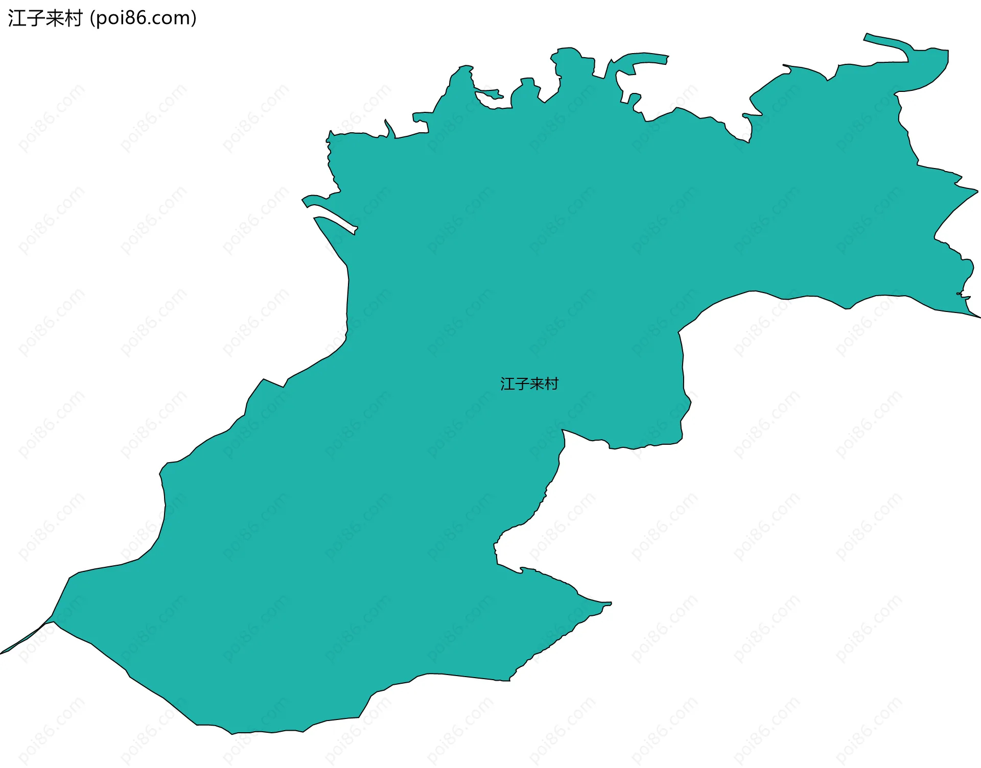 江子来村边界地图