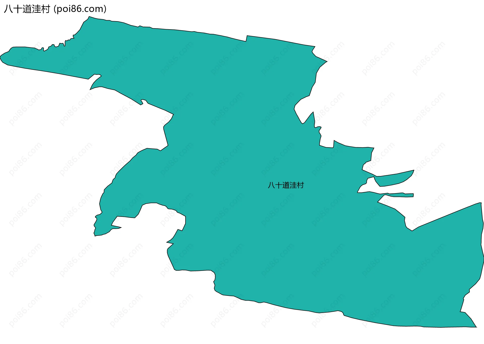八十道洼村边界地图