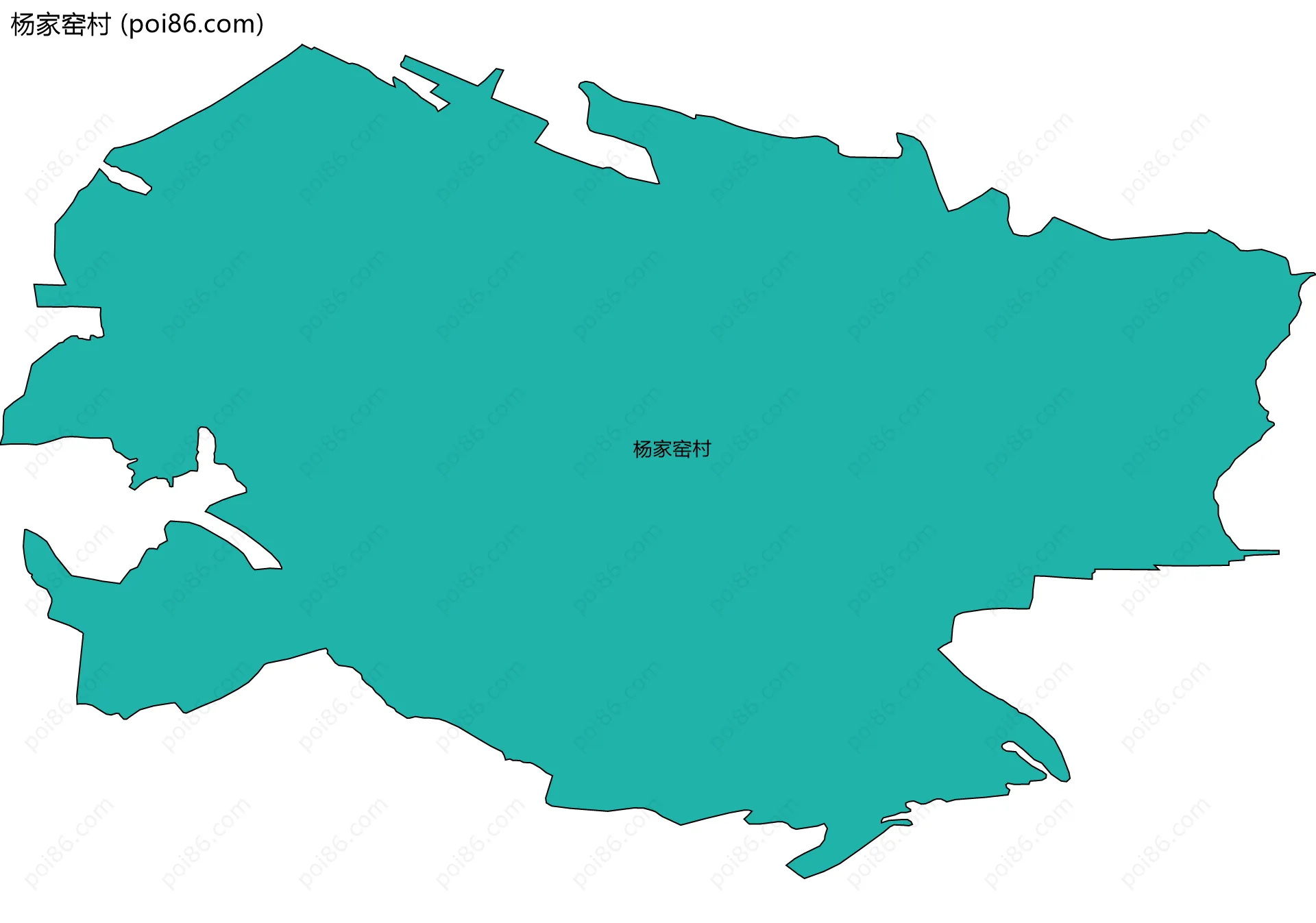 杨家窑村边界地图