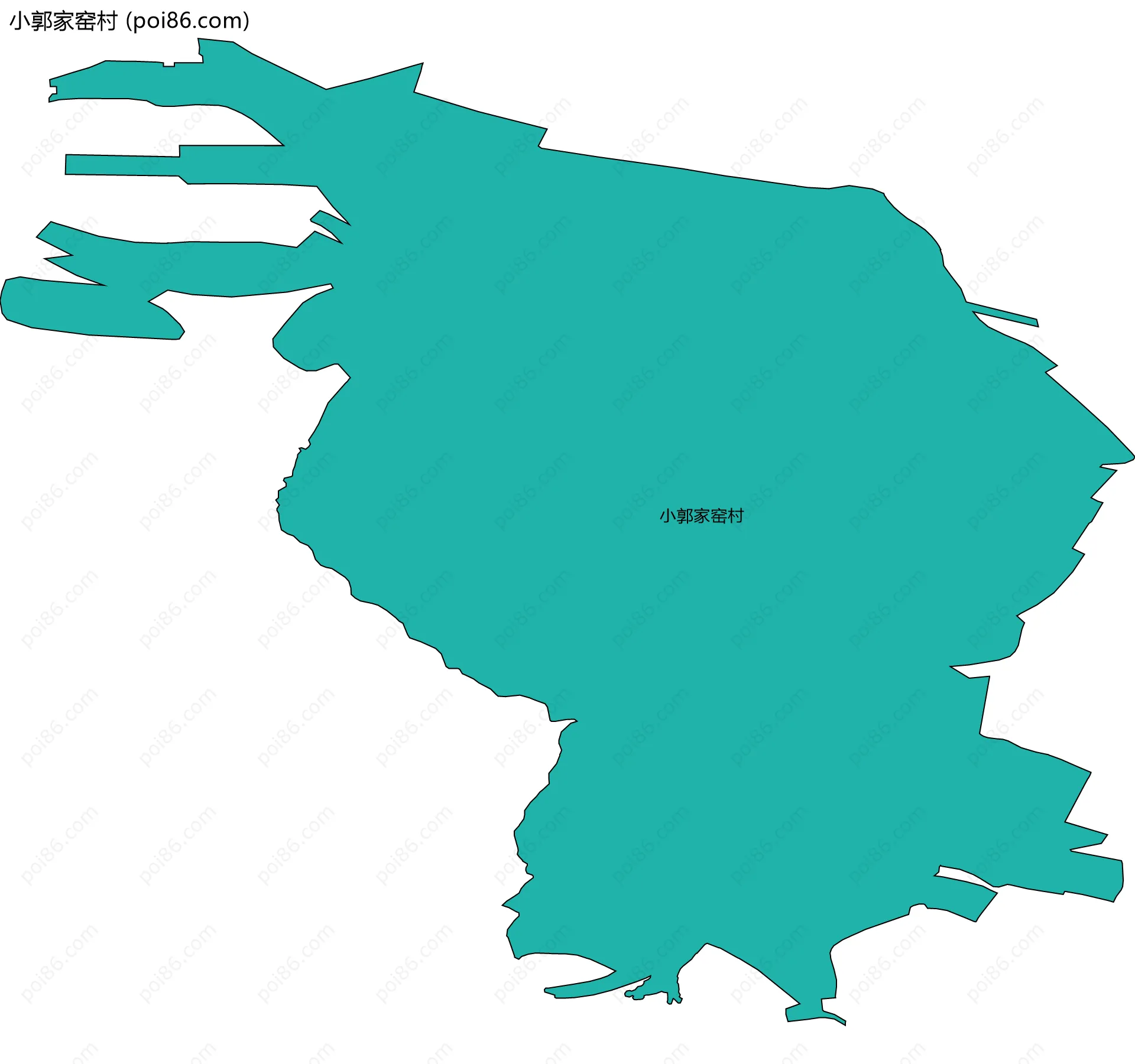 小郭家窑村边界地图