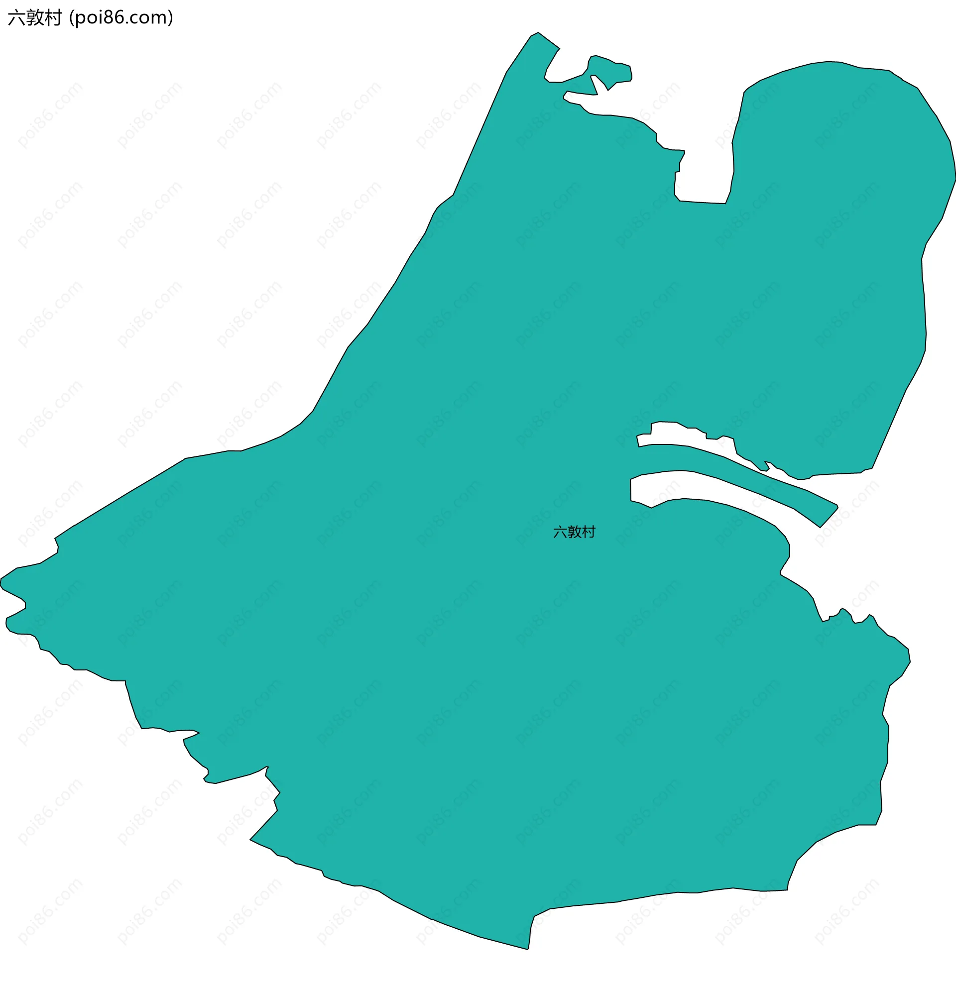 六敦村边界地图