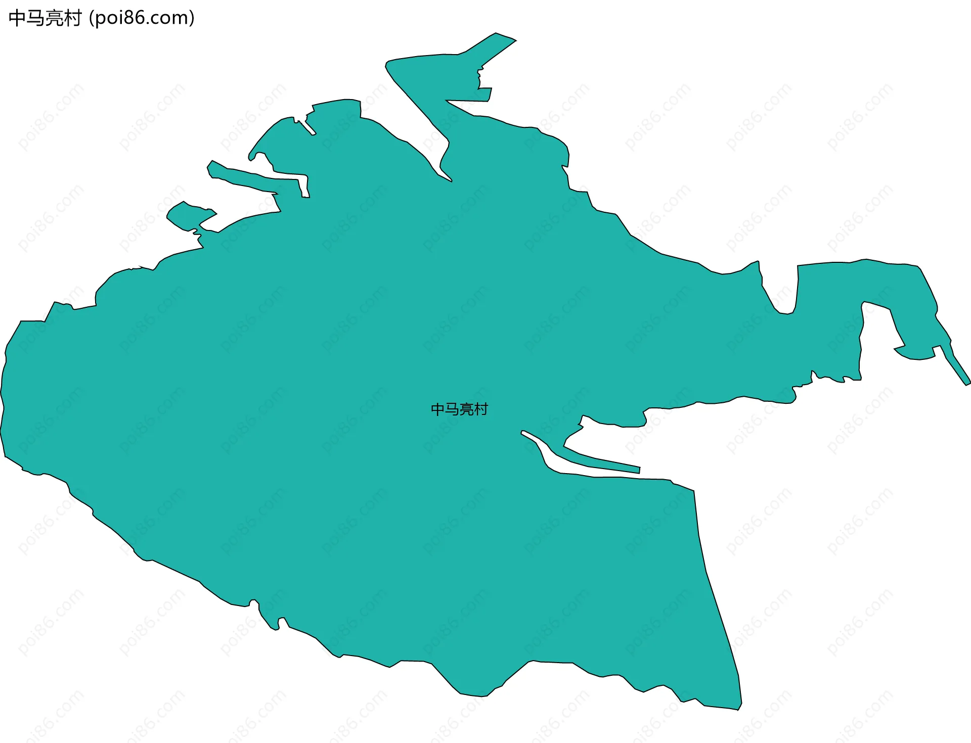 中马亮村边界地图