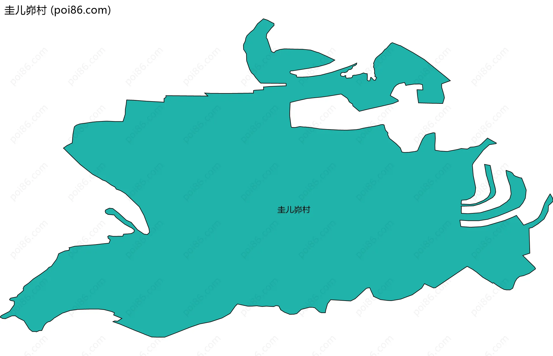 圭儿峁村边界地图