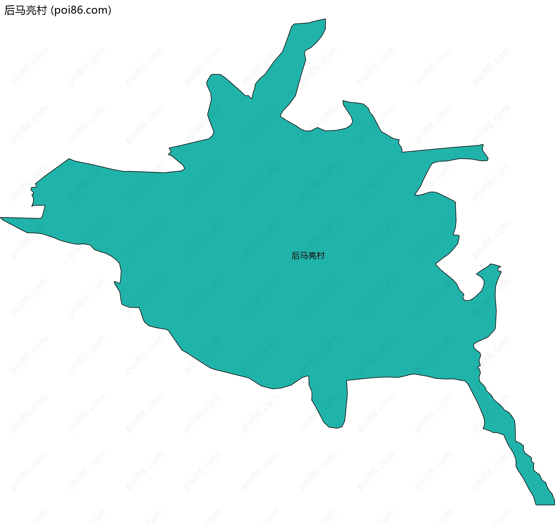 后马亮村边界地图