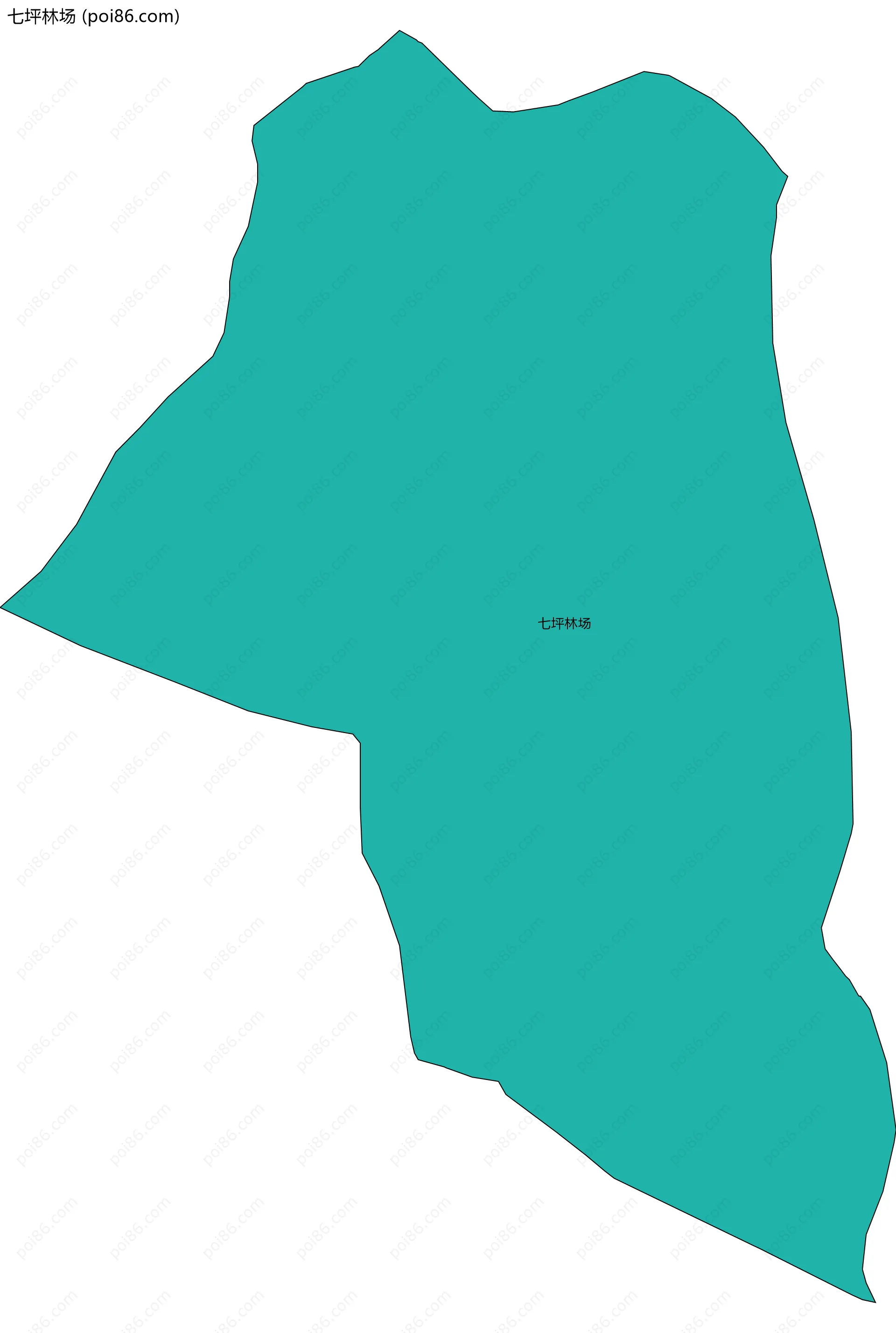 七坪林场边界地图