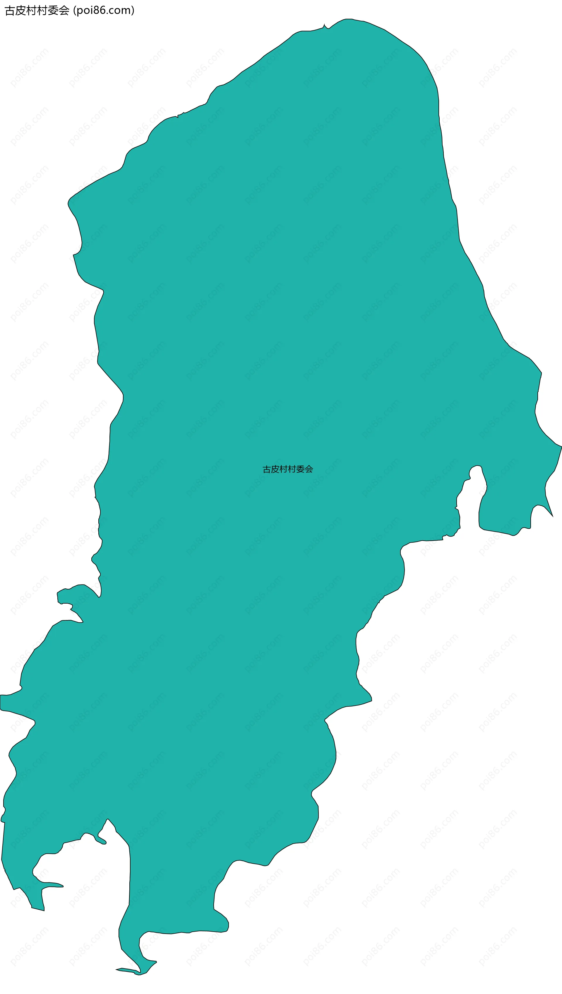 古皮村村委会边界地图