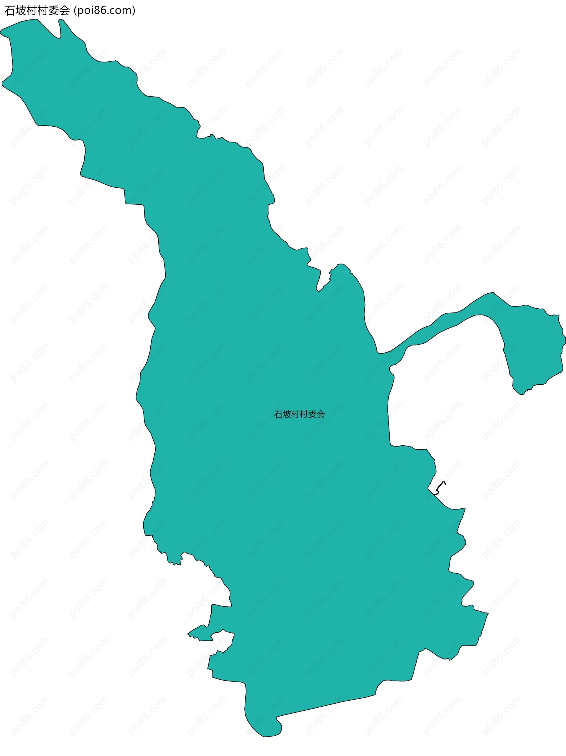 石坡村村委会边界地图